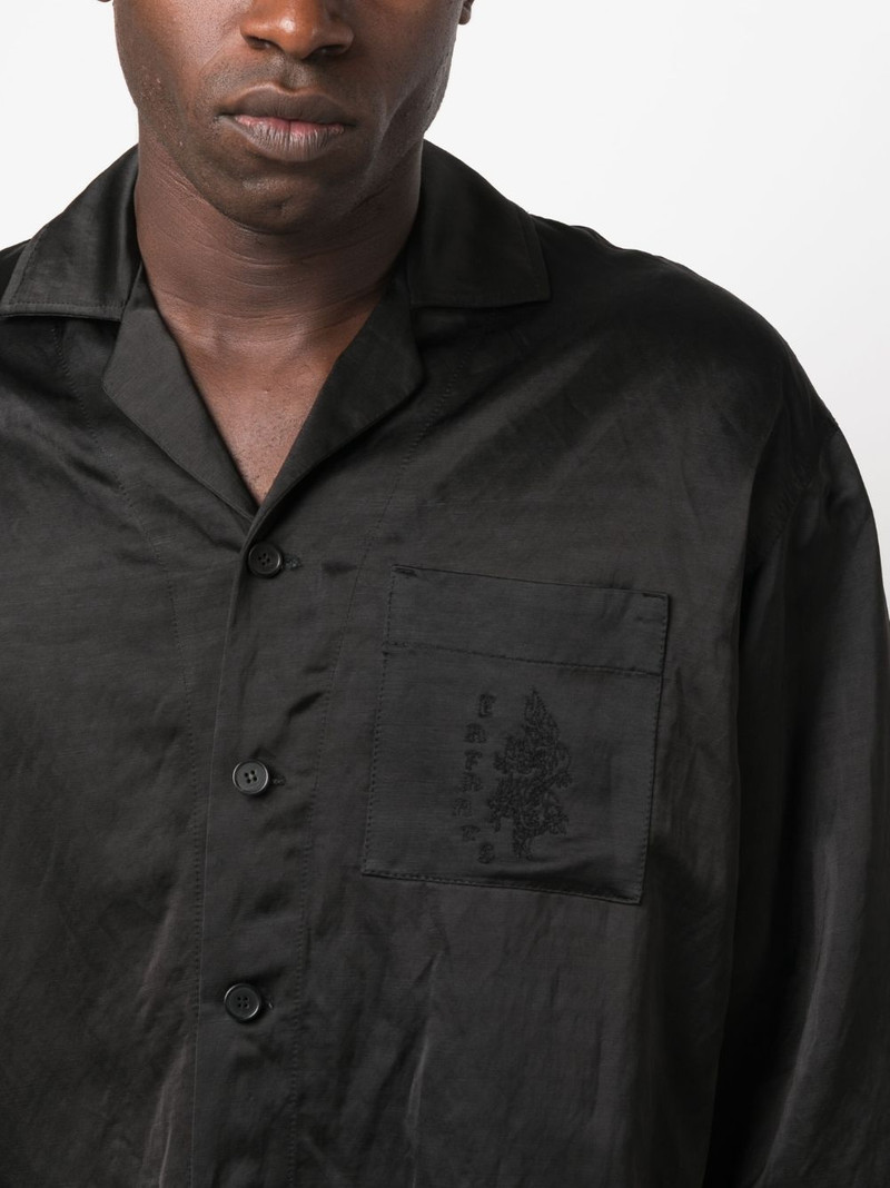 logo-embroidered long-sleeve shirt 5