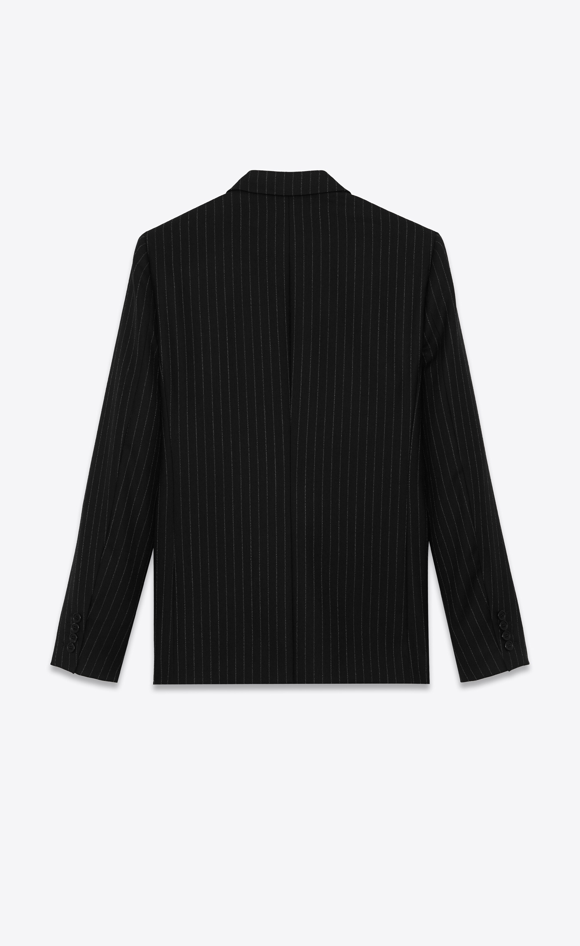 flannel jacket in rive gauche stripes wool flannel - 2