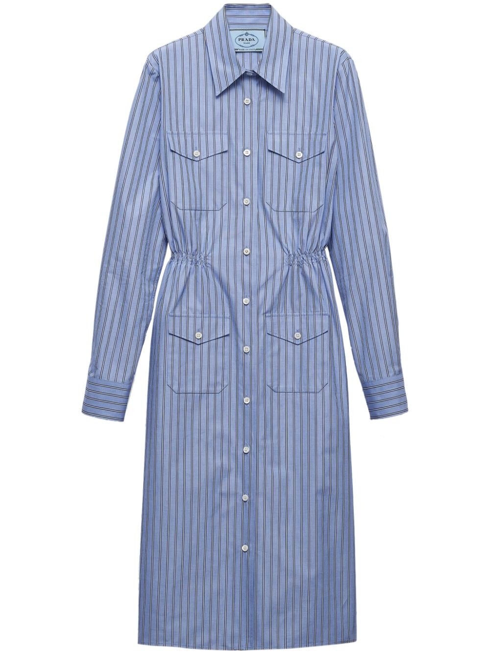 striped chambray shirtdress - 1