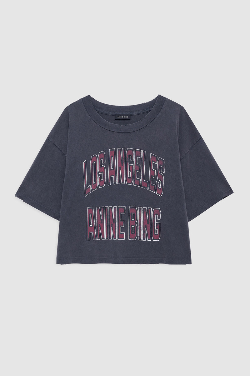 Johnny Cropped Tee - Washed Black 1
