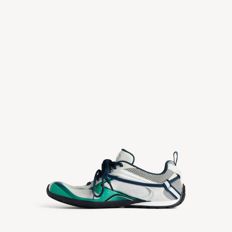BALENCIAGA Men's Radar Gradient Lines Sneaker in Light Grey/green/black outlook