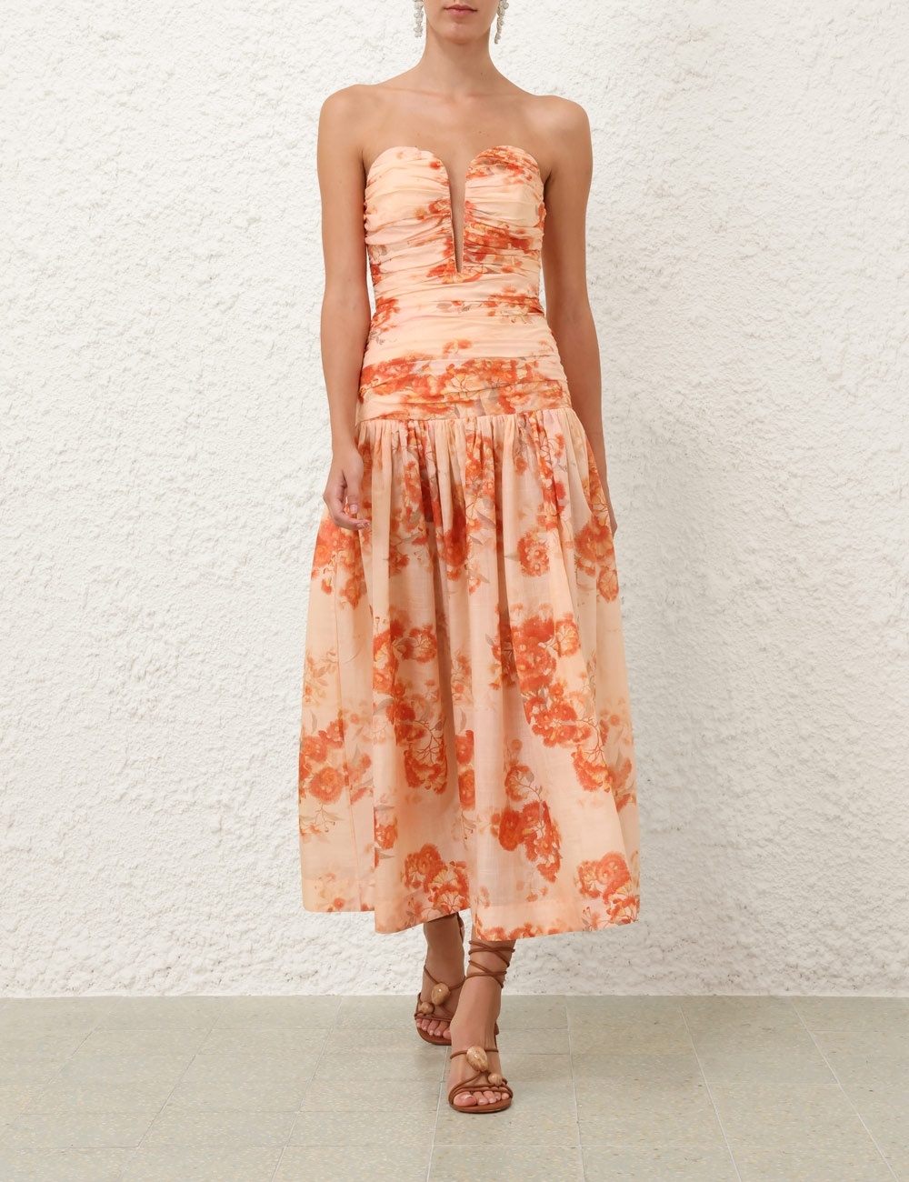 CASCADIAN STRAPLESS MIDI DRESS - 2