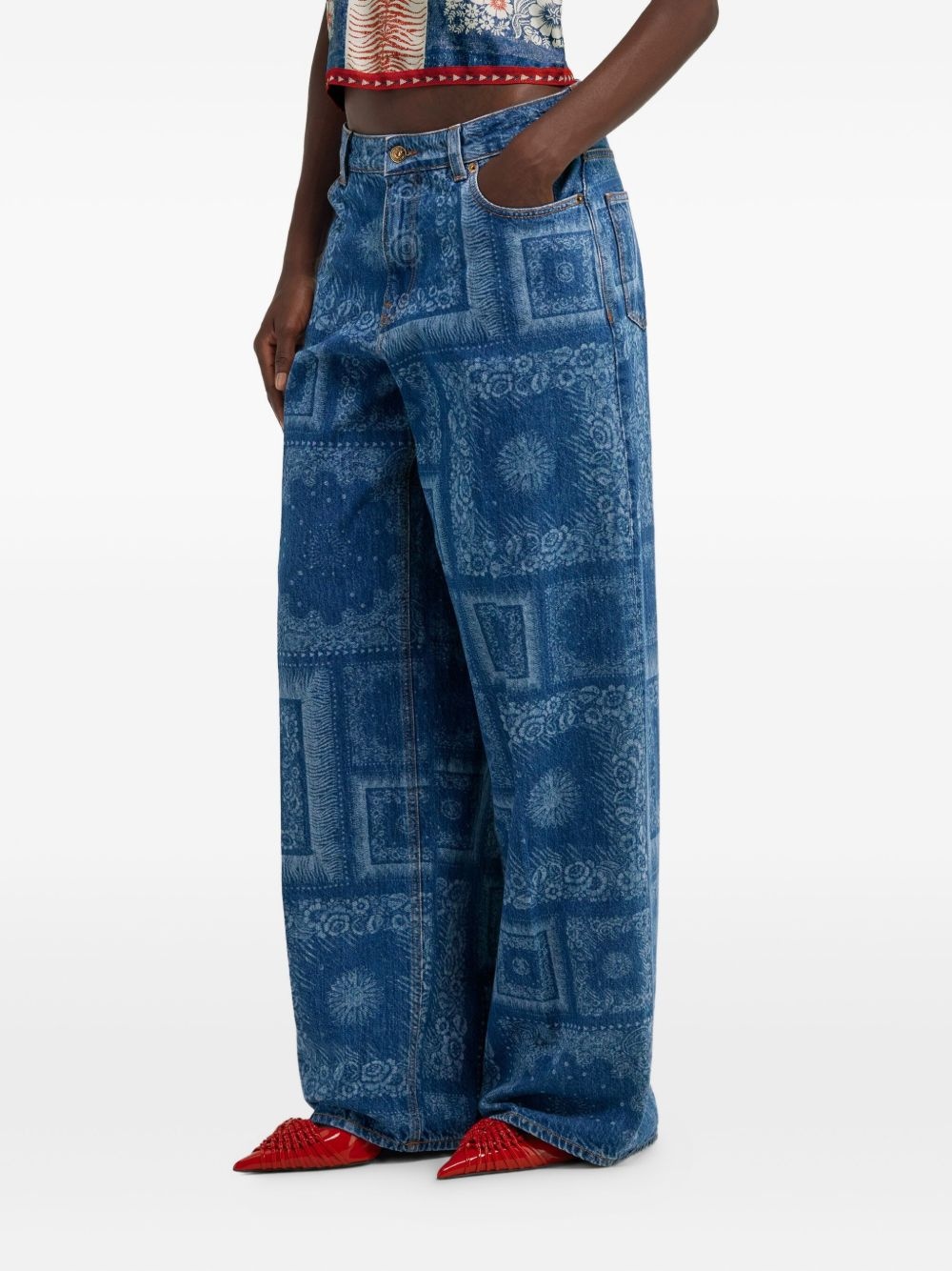 wide-leg jeans - 4
