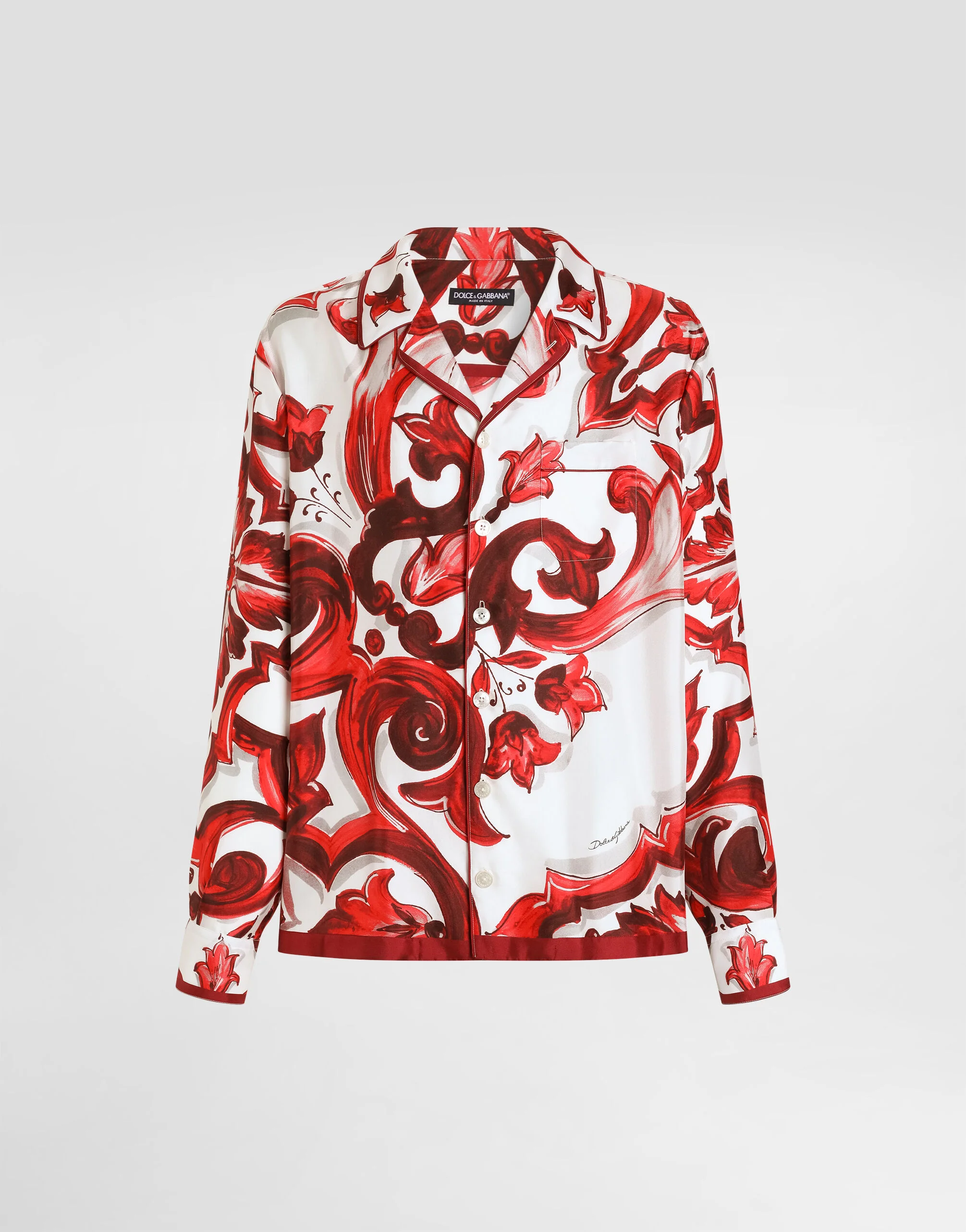 Majolica-print vanity twill shirt - 1