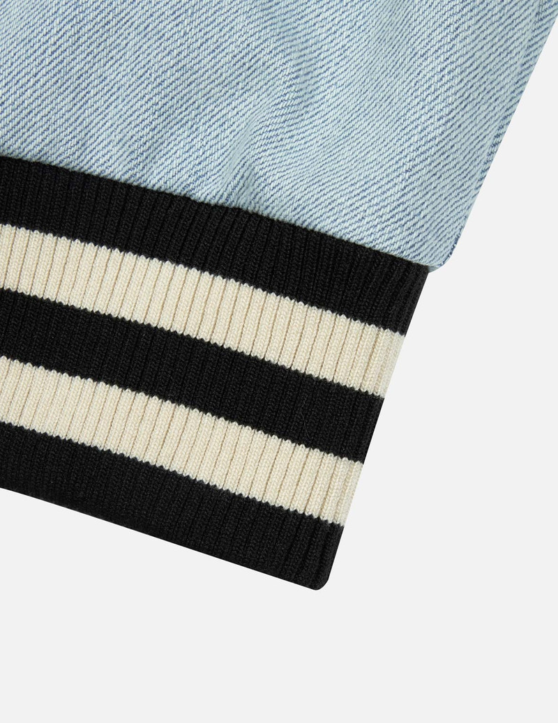 KAMON BROCADE APPLIQUÉ RELAX FIT DENIM SOUVENIR JACKET 9