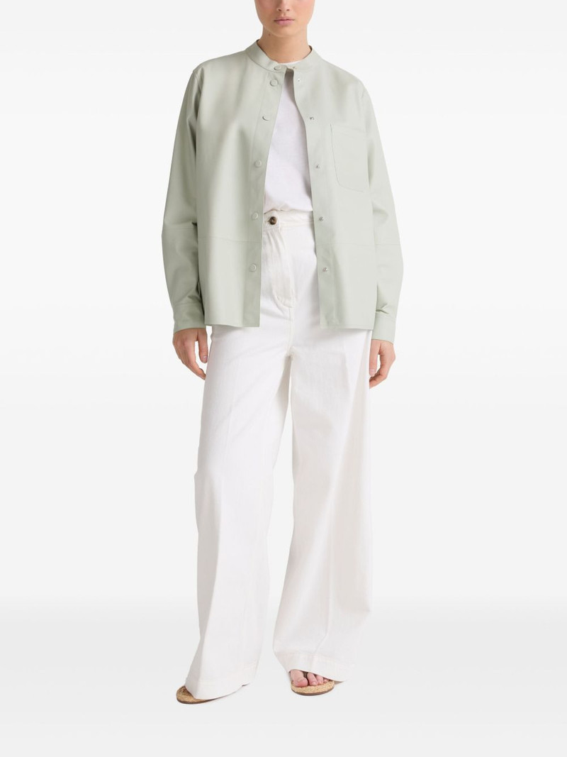 Yves Salomon leather overshirt outlook