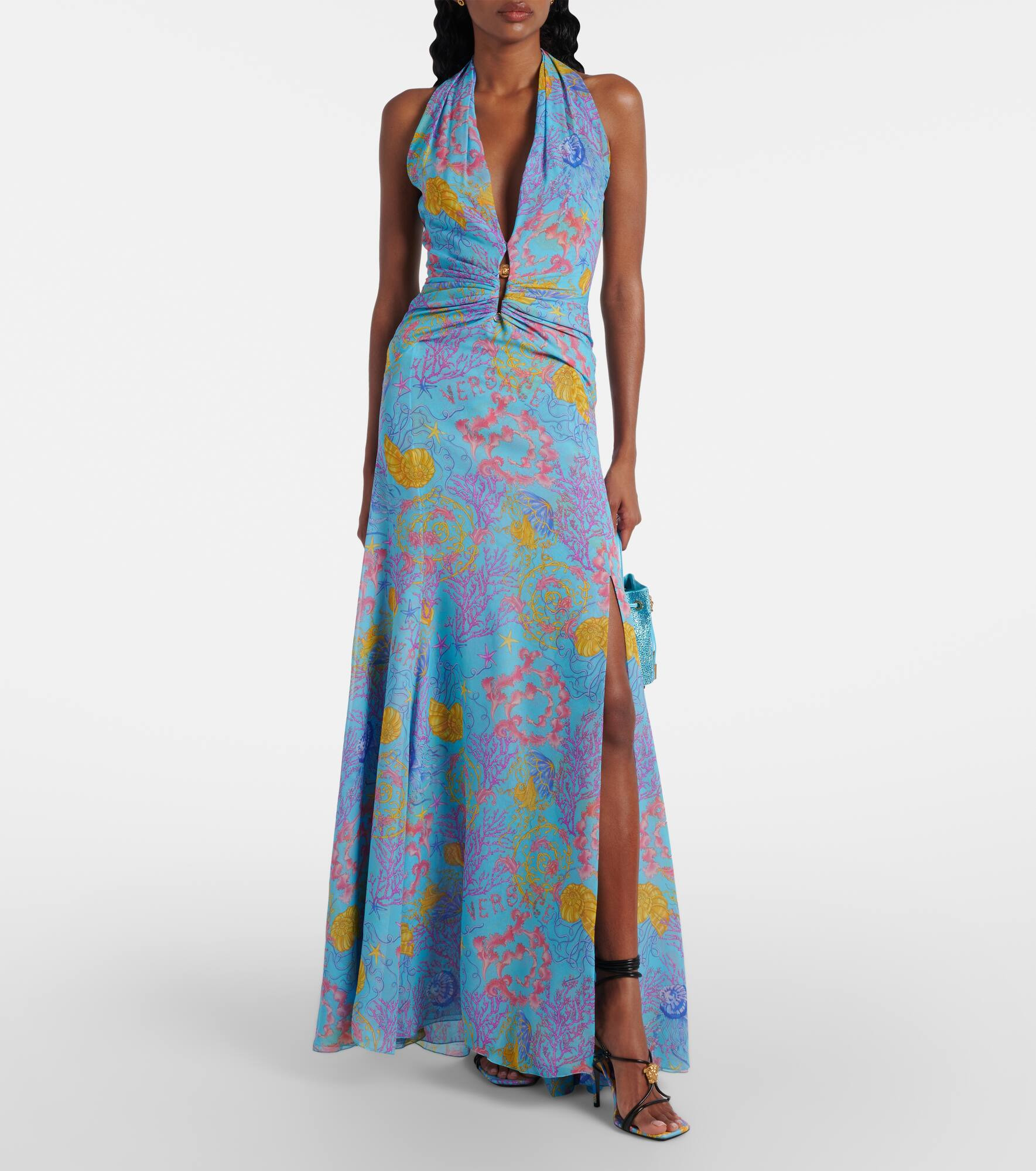 La Medusa printed leather sandals - 3