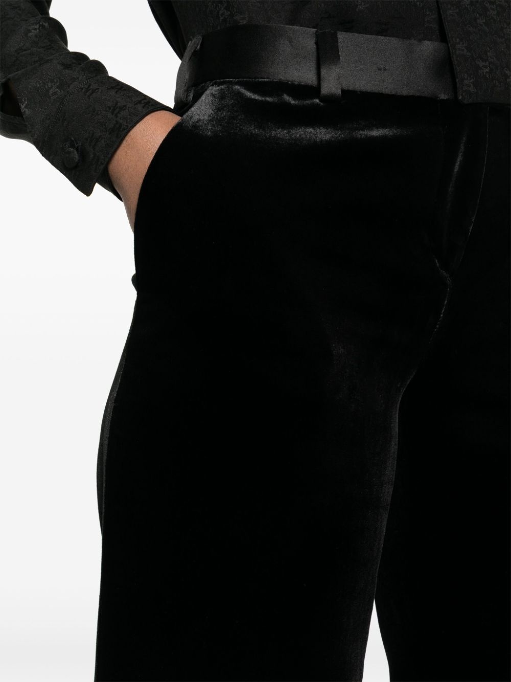tailored velvet trousers - 5
