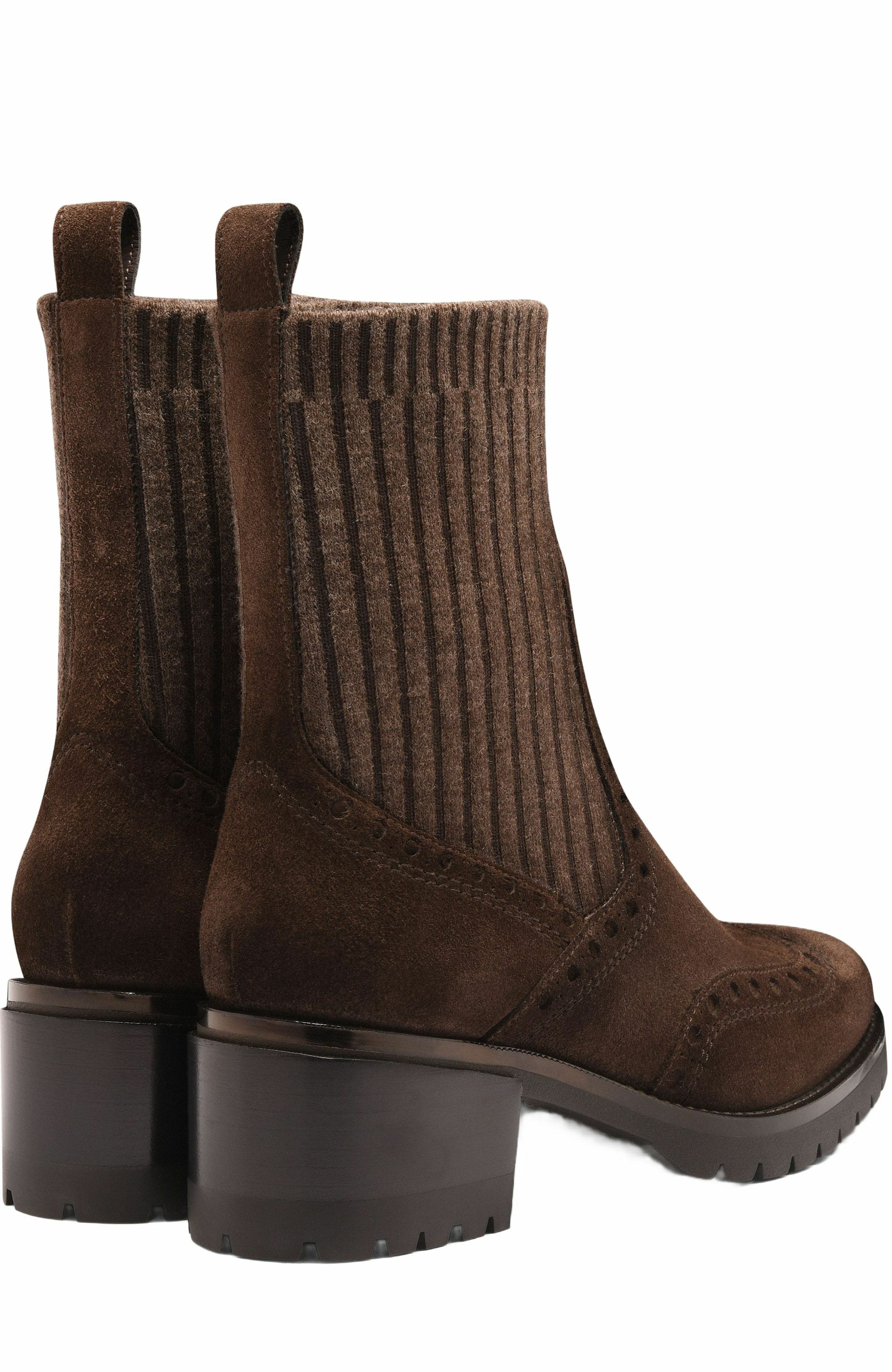 Santoni Women's Ferret Suede Low-Heel Ankle Bootie in Brown at Nordstrom - 2