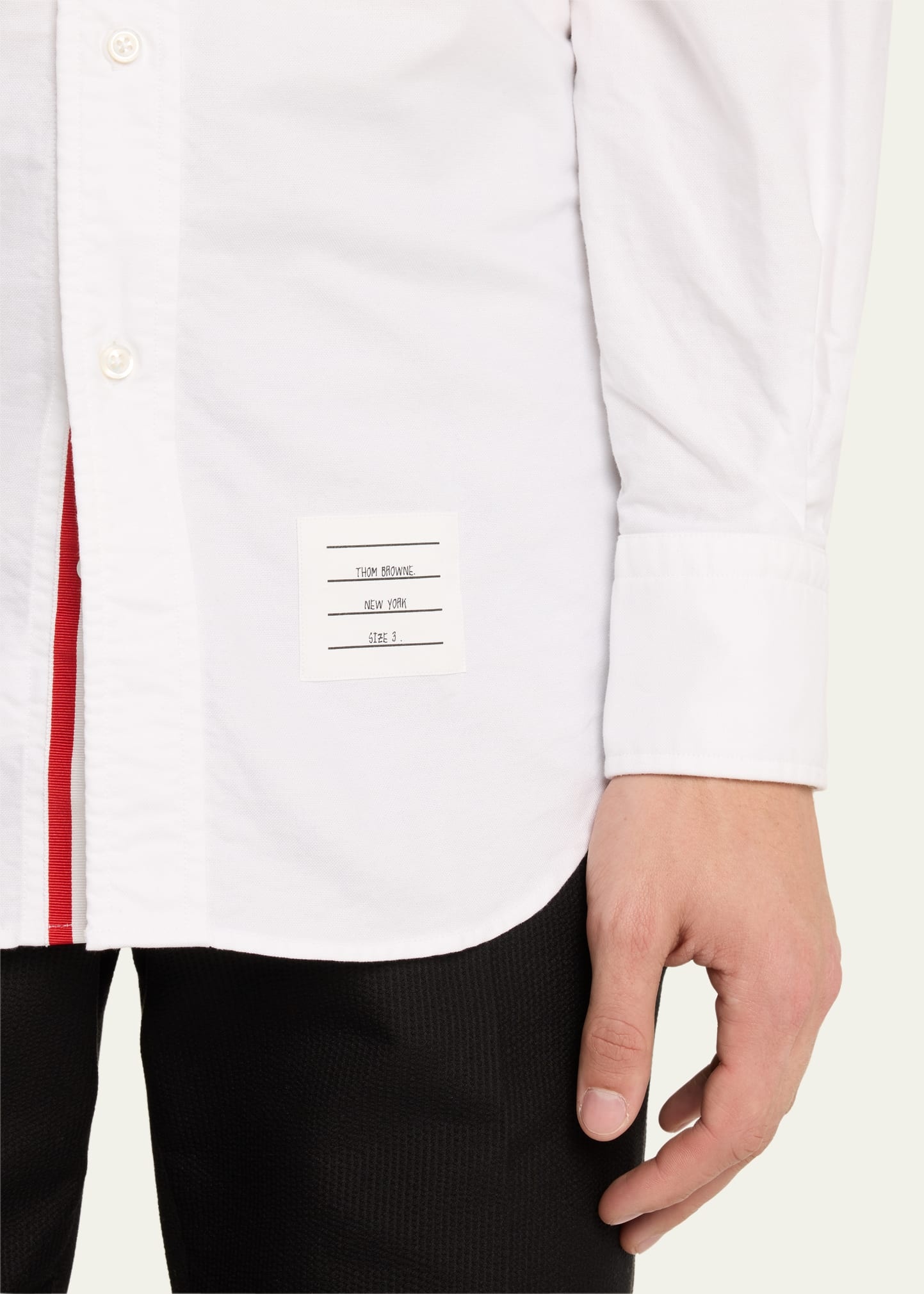 Men's Oxford Grosgrain-Placket Dress Shirt - 5