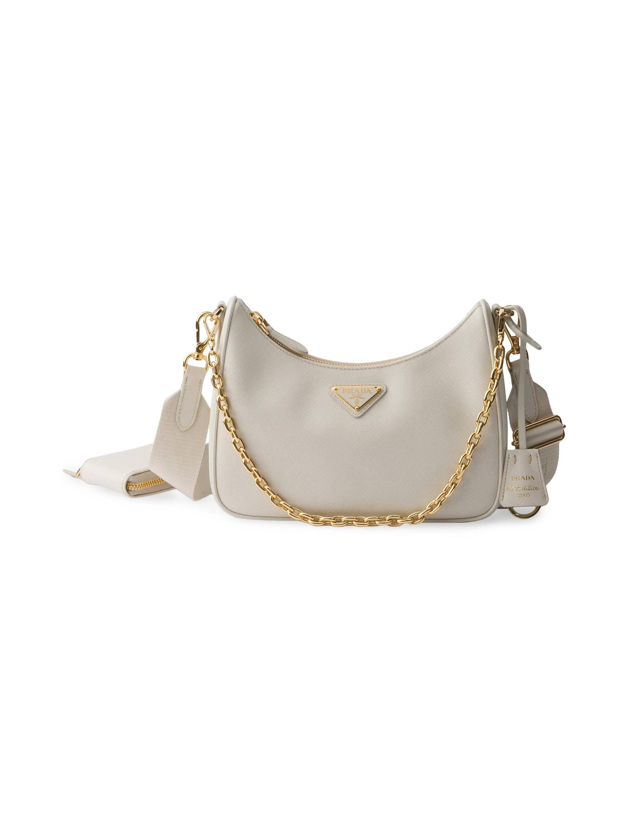 Women's Re-Edition 2005 Saffiano Leather Shoulder Bag - Beige Khaki - 1