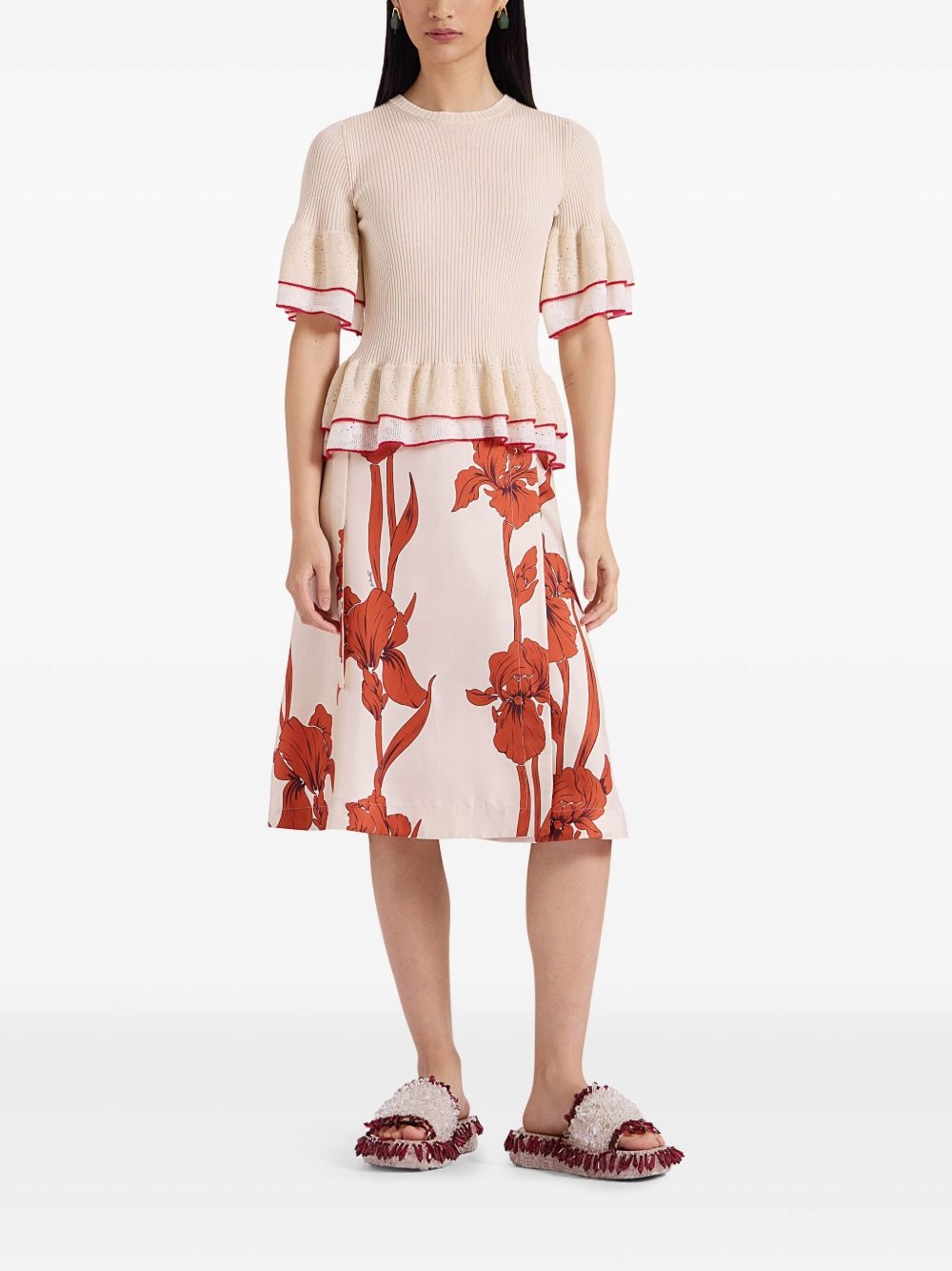 wrap-design skirt - 2