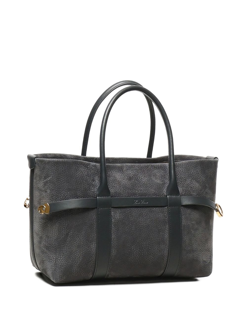 small Ghiera leather-trimmed calfskin shopper bag - 3