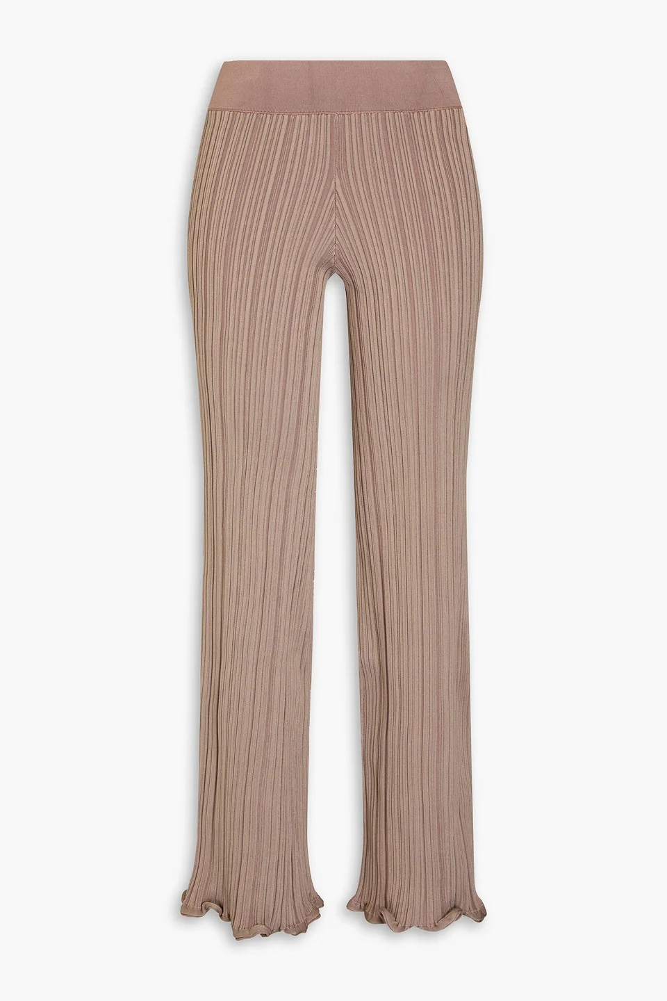 Ribbed-knit straight-leg pants - 1