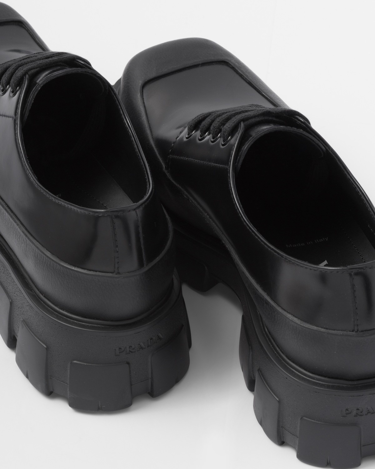 Brushed leather Derby shoes - 7