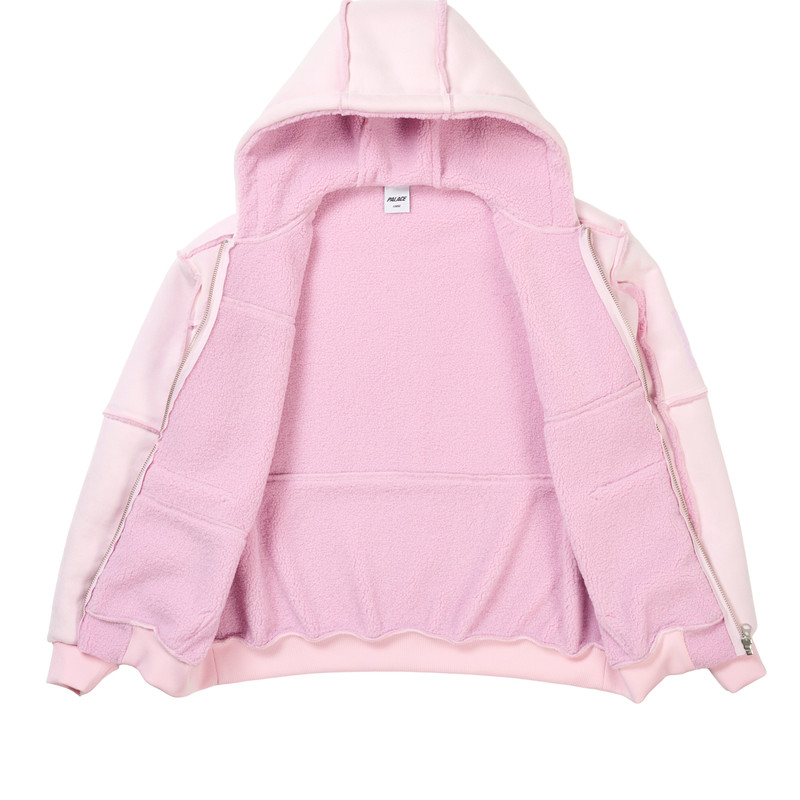 PALACE PATCH ME UP SHEARLING JACKET SWEET PINK outlook