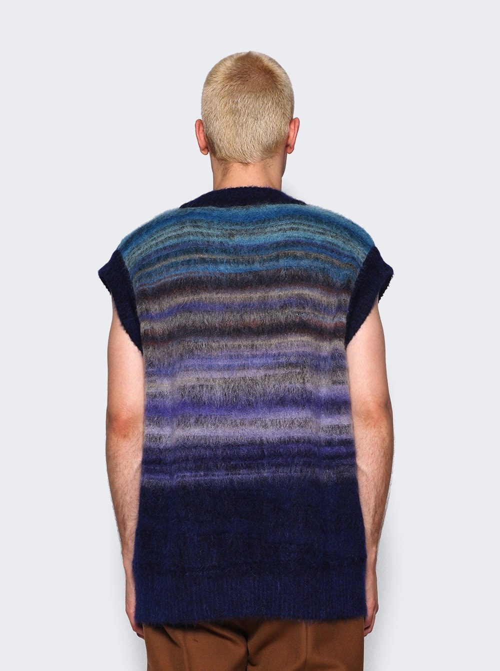 Space Dyed Mohair Vest Blue and Purple - 5