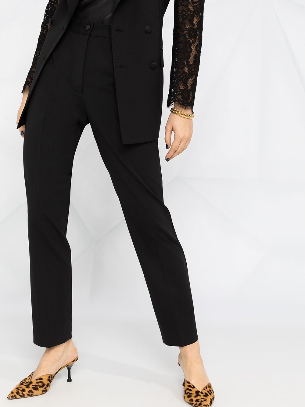 high-waisted tailored trousers - 3