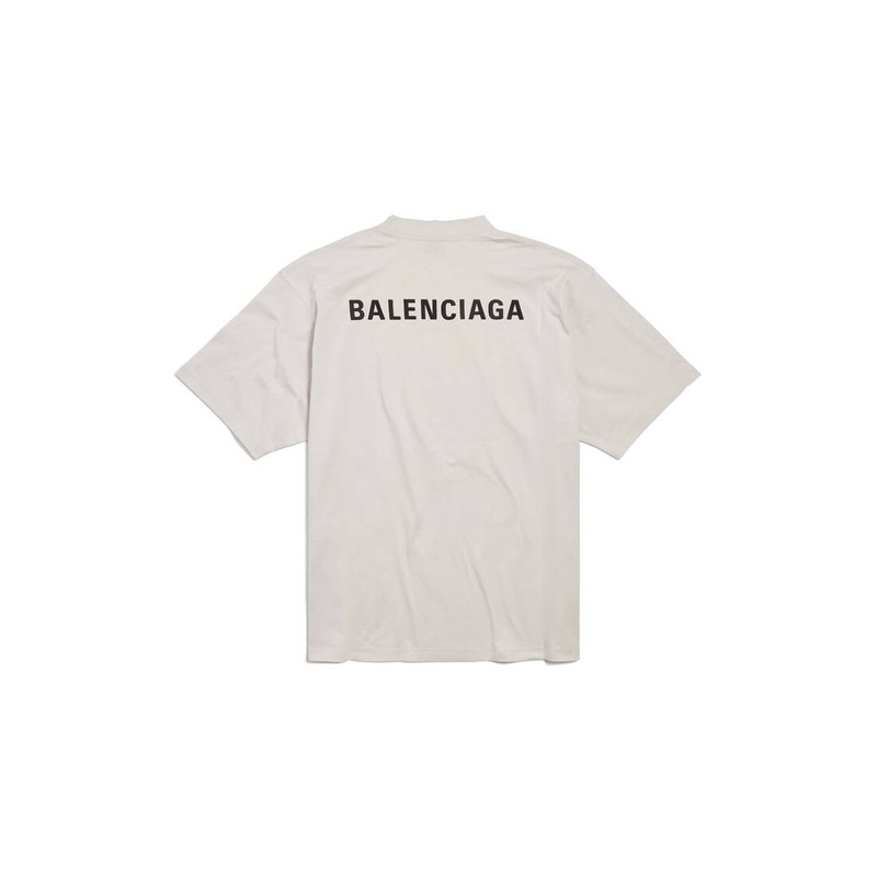 New Balenciaga Back T-shirt Medium Fit in Off White 7