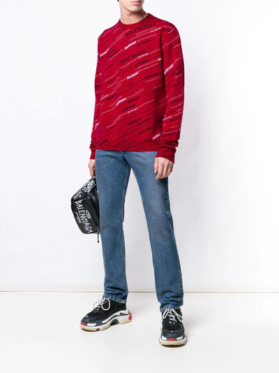 BALENCIAGA jacquard logo jumper outlook