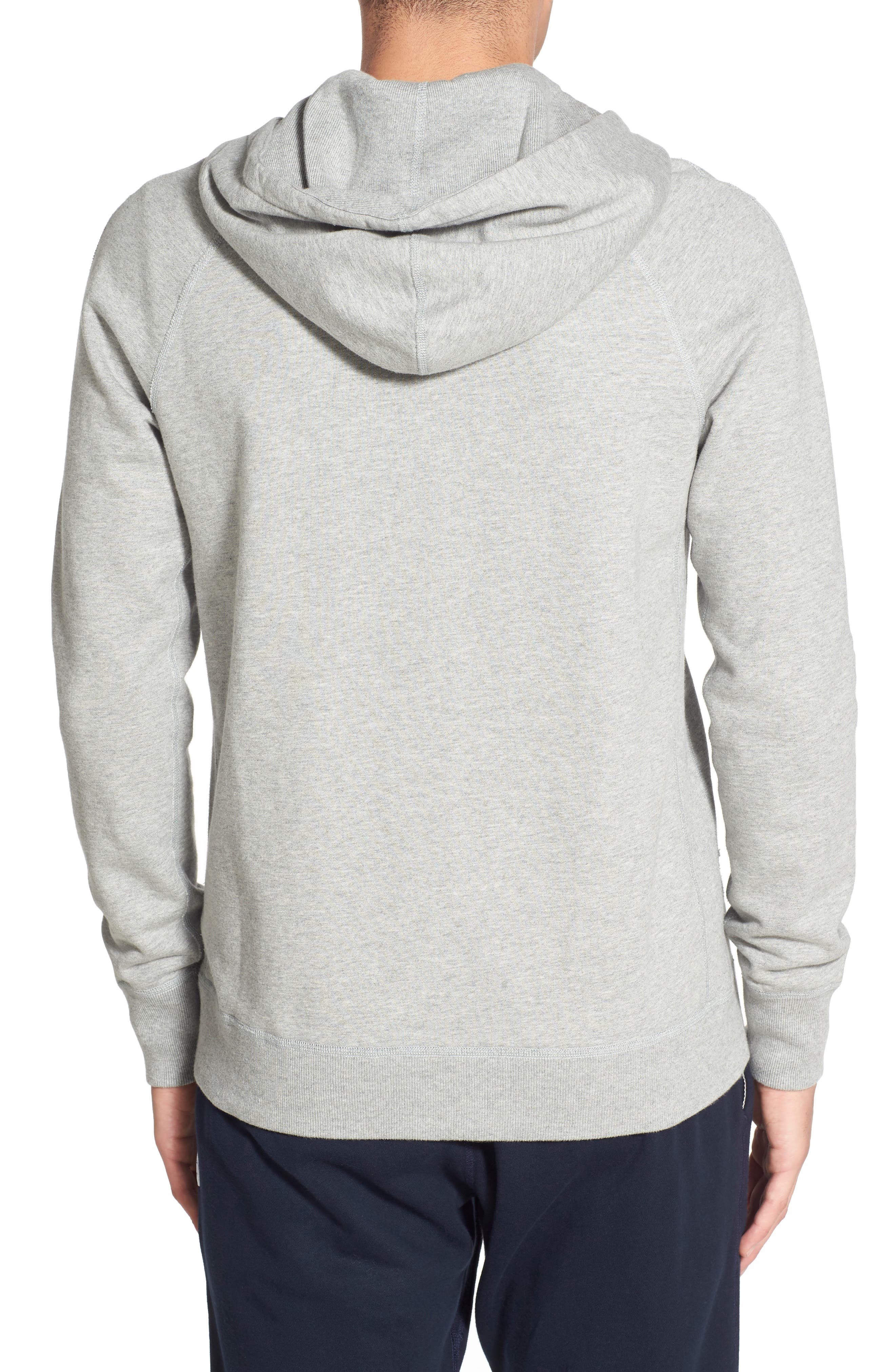 Reigning Champ Midweight Terry Slim Zip Hoodie in Heather Grey at Nordstrom - 2