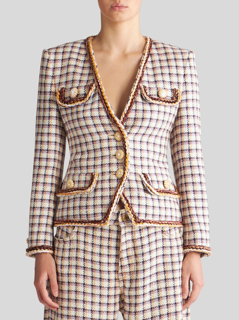 Etro CHECK JACQUARD JACKET outlook