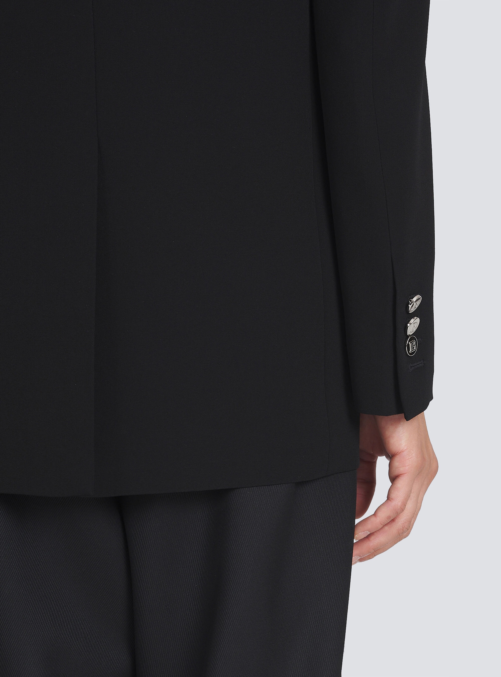 Eco-designed blazer with satin collar - 7