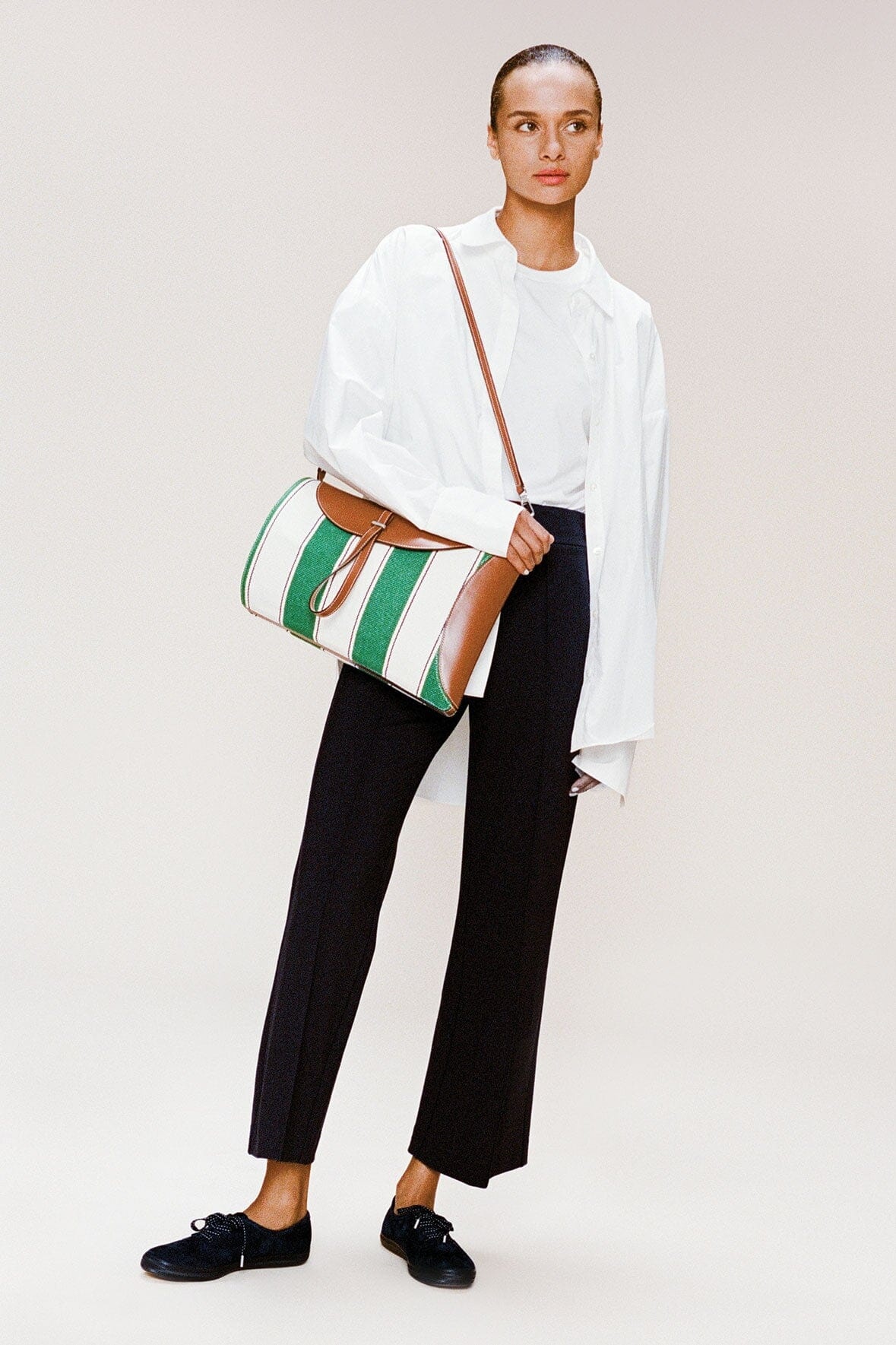STAUD MIA SHOULDER BAG BUNGALOW STRIPE - 2