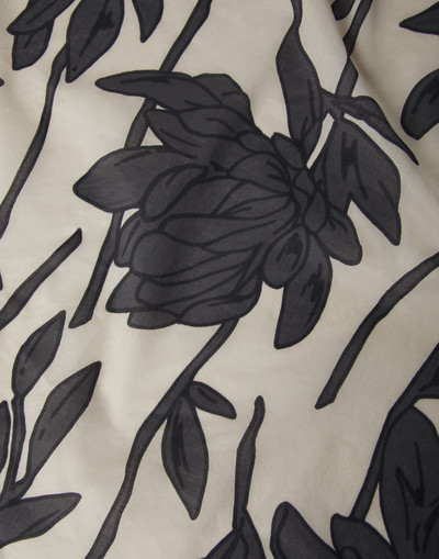 Brunello Cucinelli Silk flower print pongée foulard outlook