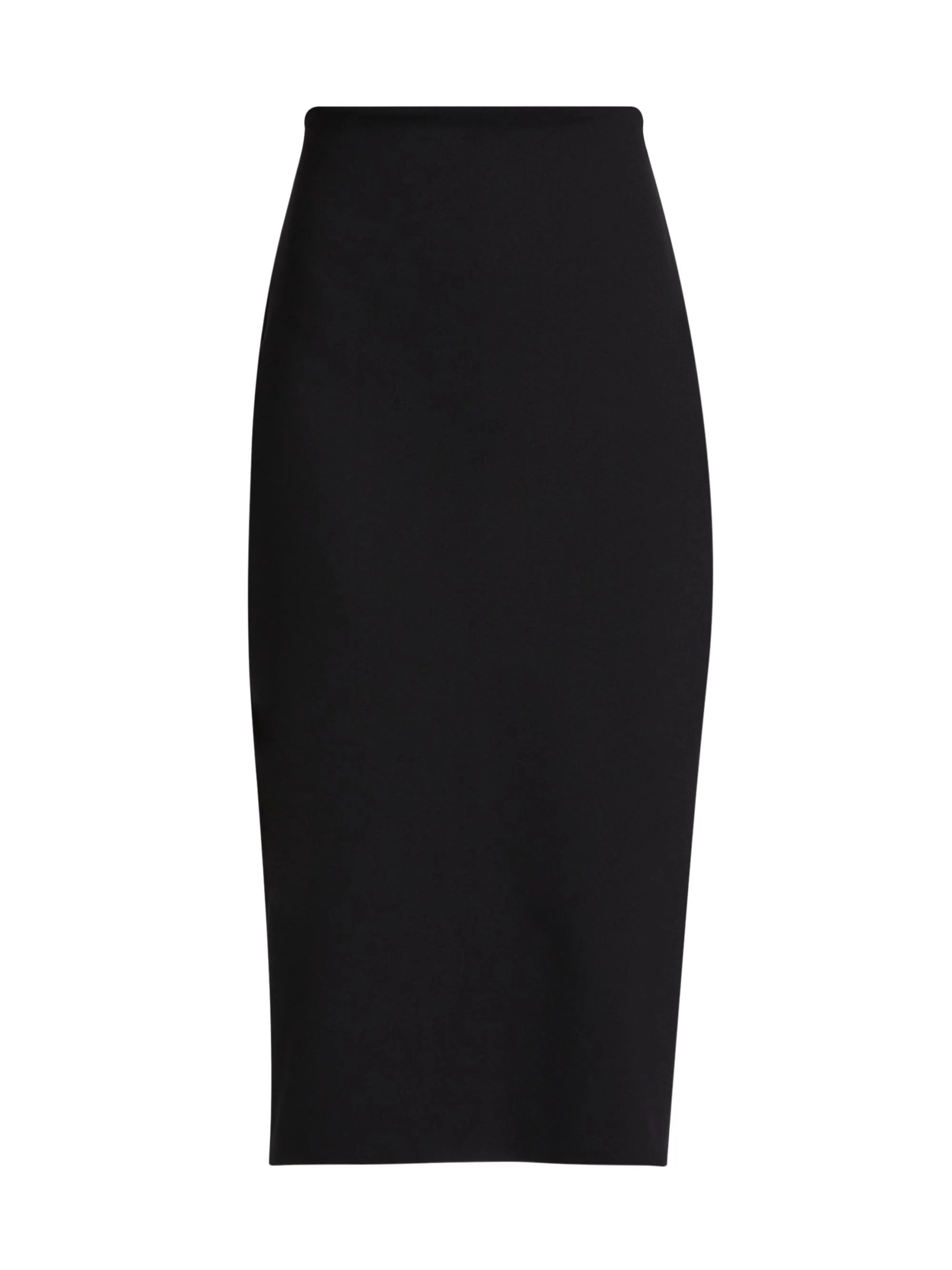 Women's Neoprene Midi-Skirt - Black - 1