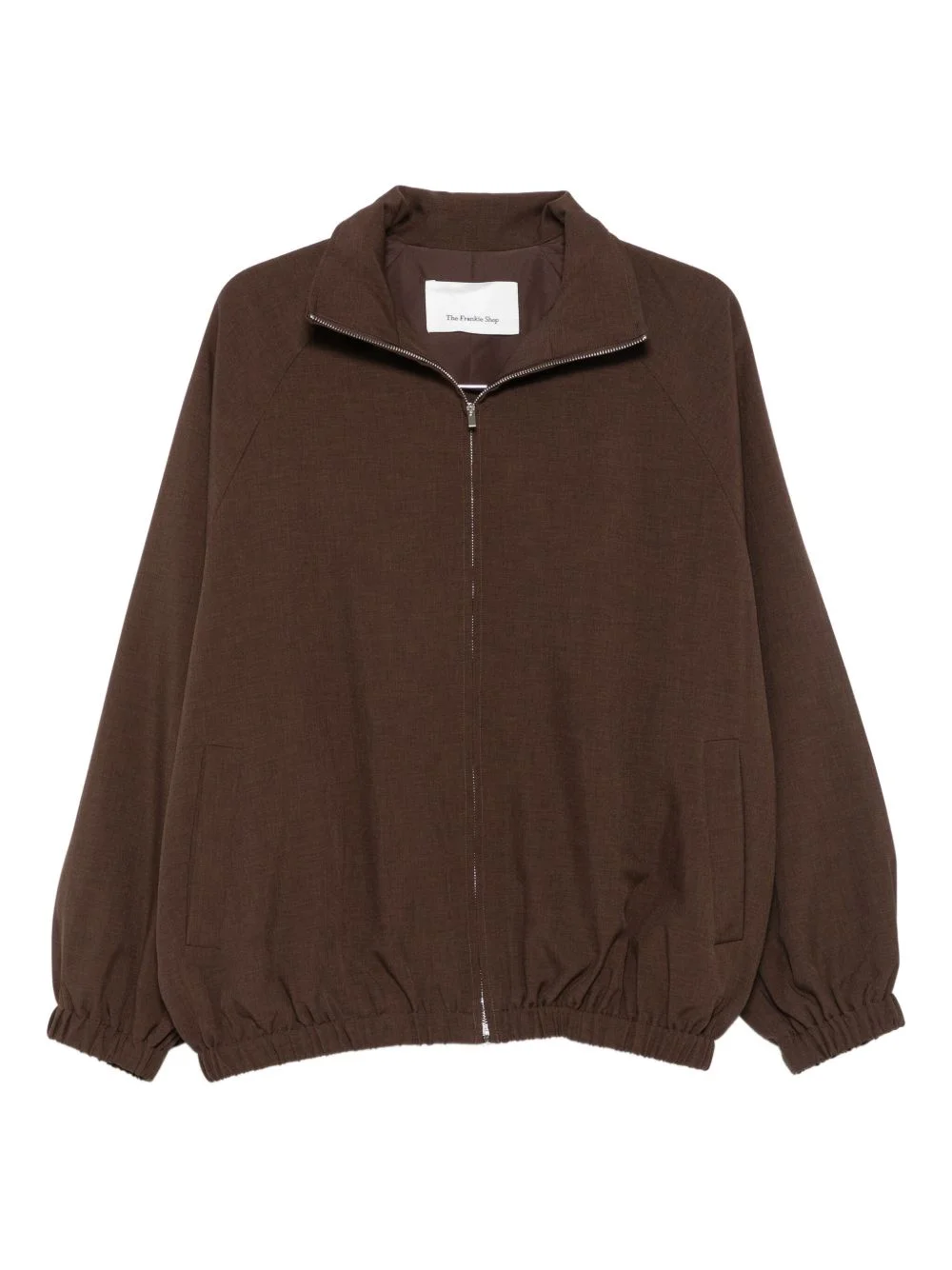 elasticated-cuff zip-front jacket - 1