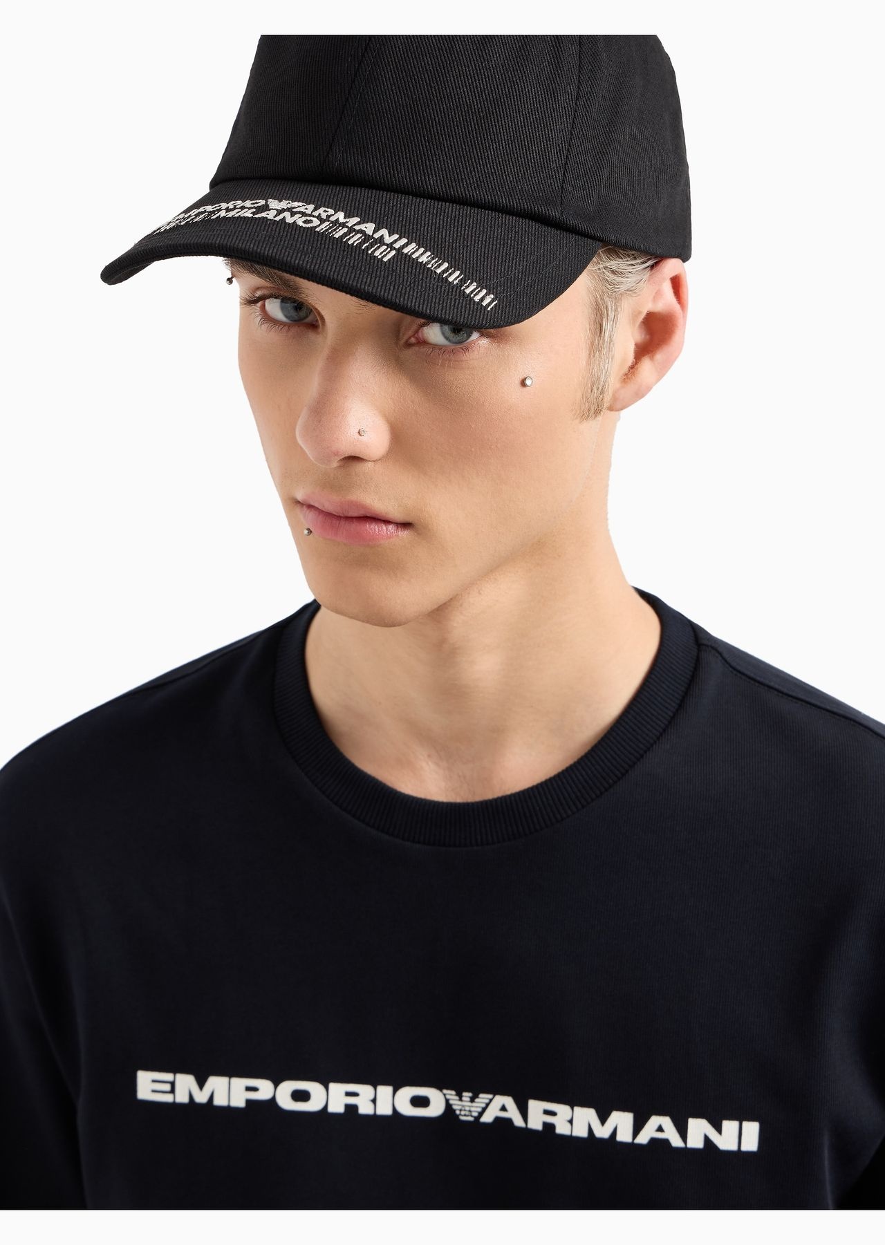 Canvas baseball cap with Emporio Armani Milano embroidery - 3
