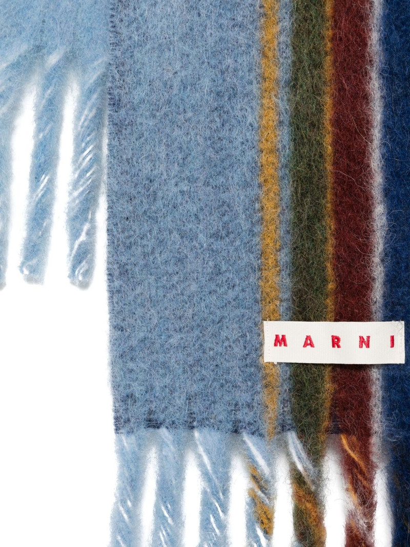 Marni logo-patch scarf outlook