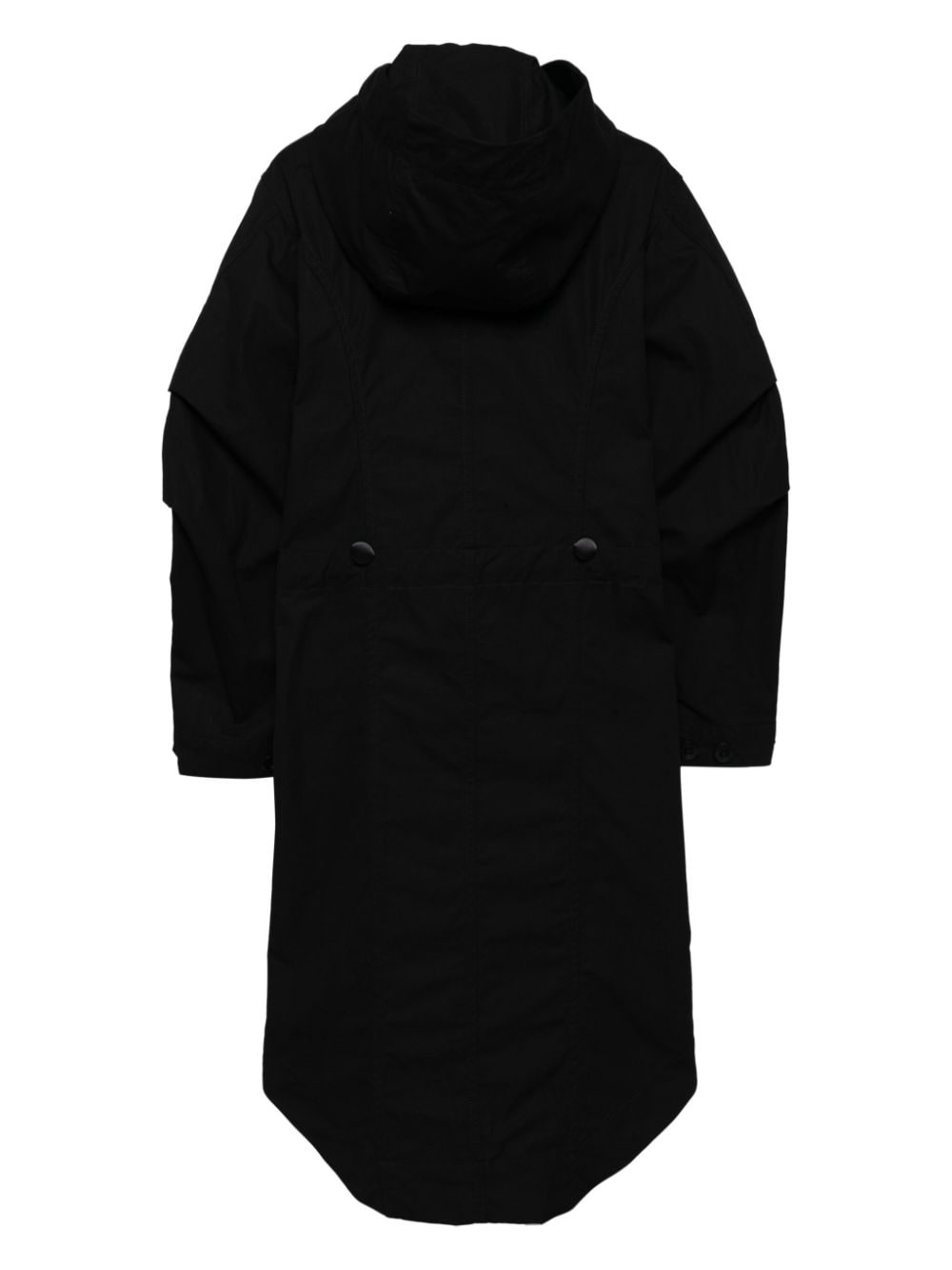 hooded cotton parka coat - 2