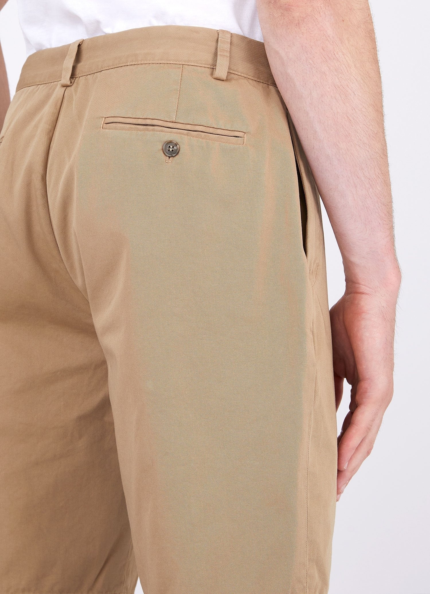 Stretch Cotton Twill Chino Shorts - 5