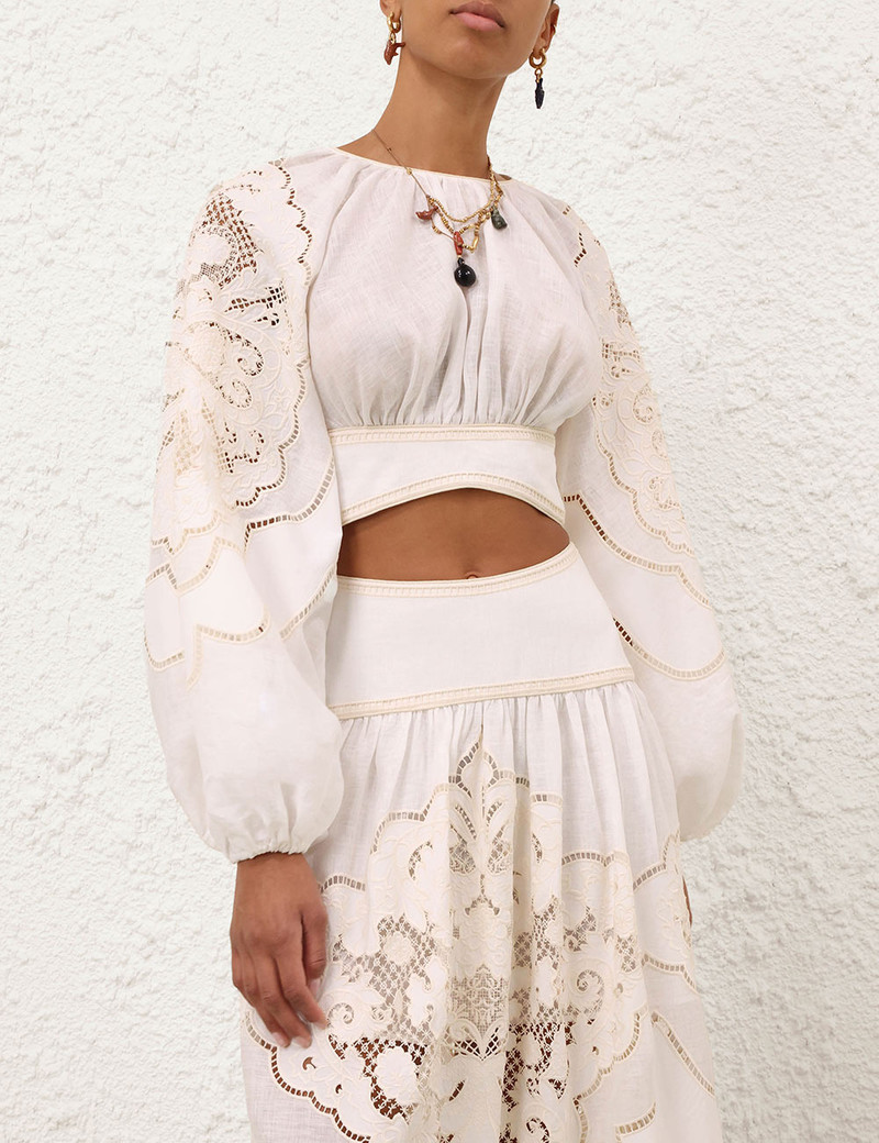 Zimmermann DAYLIGHT EMBROIDERED BODICE outlook