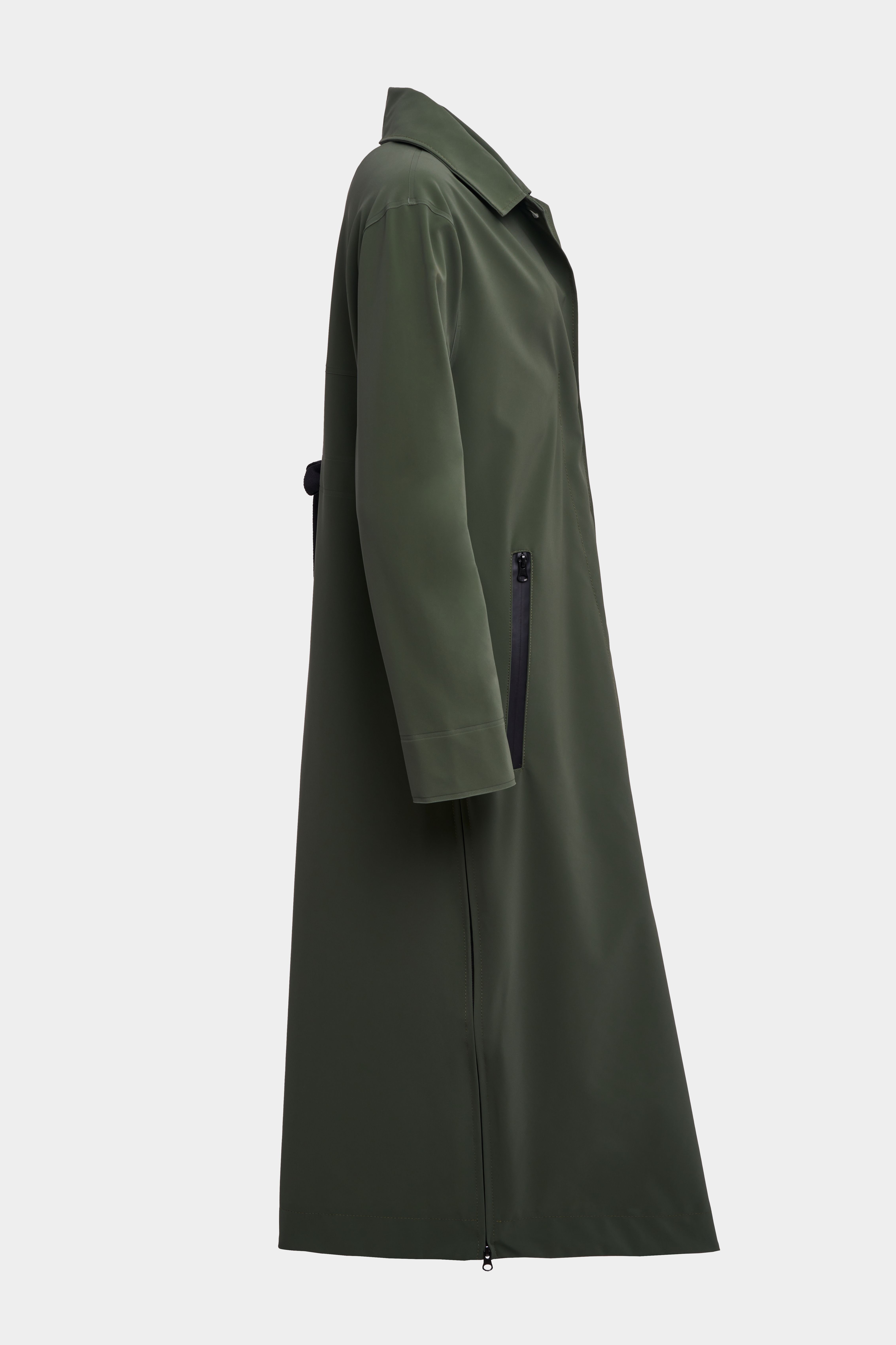 Hornstull Matte Long Raincoat Green - 5