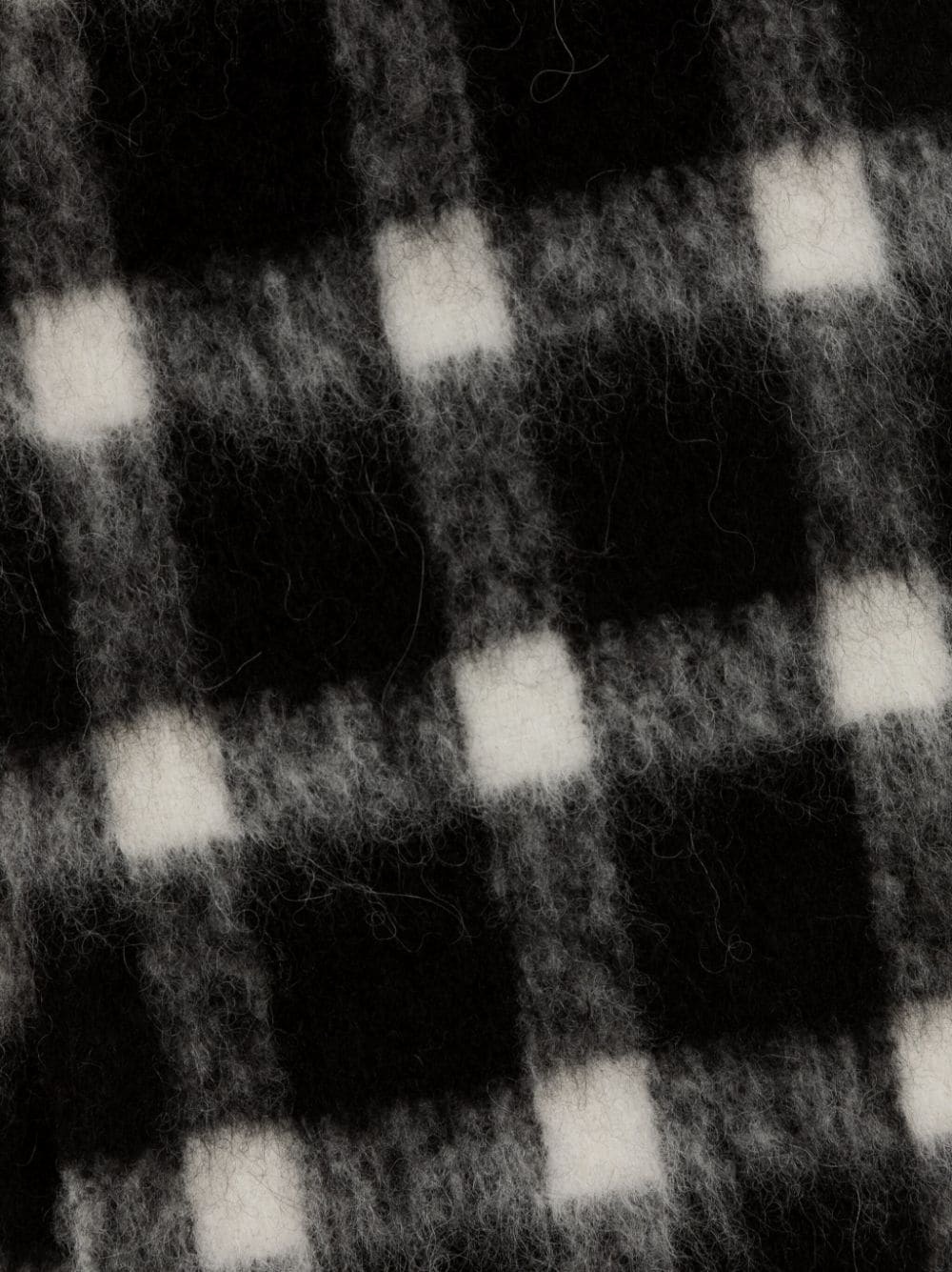 check-print fringed scarf - 2