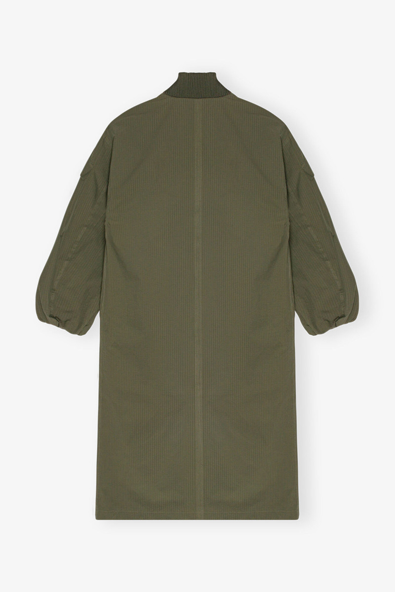 GREEN TECH SEERSUCKER OVERSIZED SHELL COAT 7