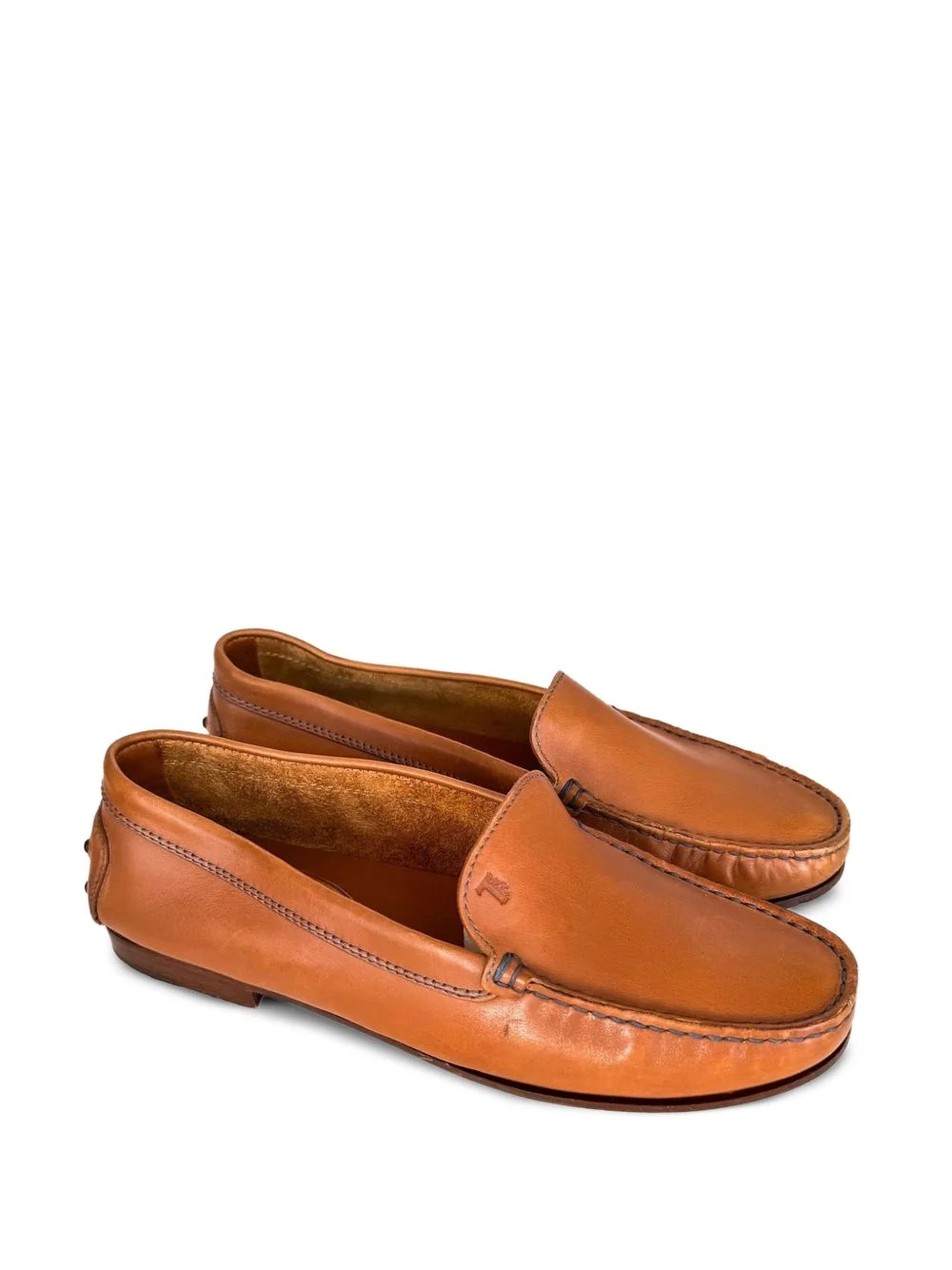 Gommino embossed-monogram leather loafers - 1