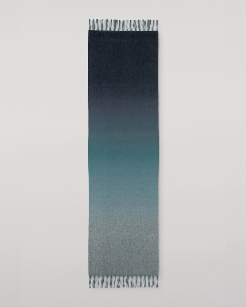 Umbra Ombré Blue Cashmere Stole 3