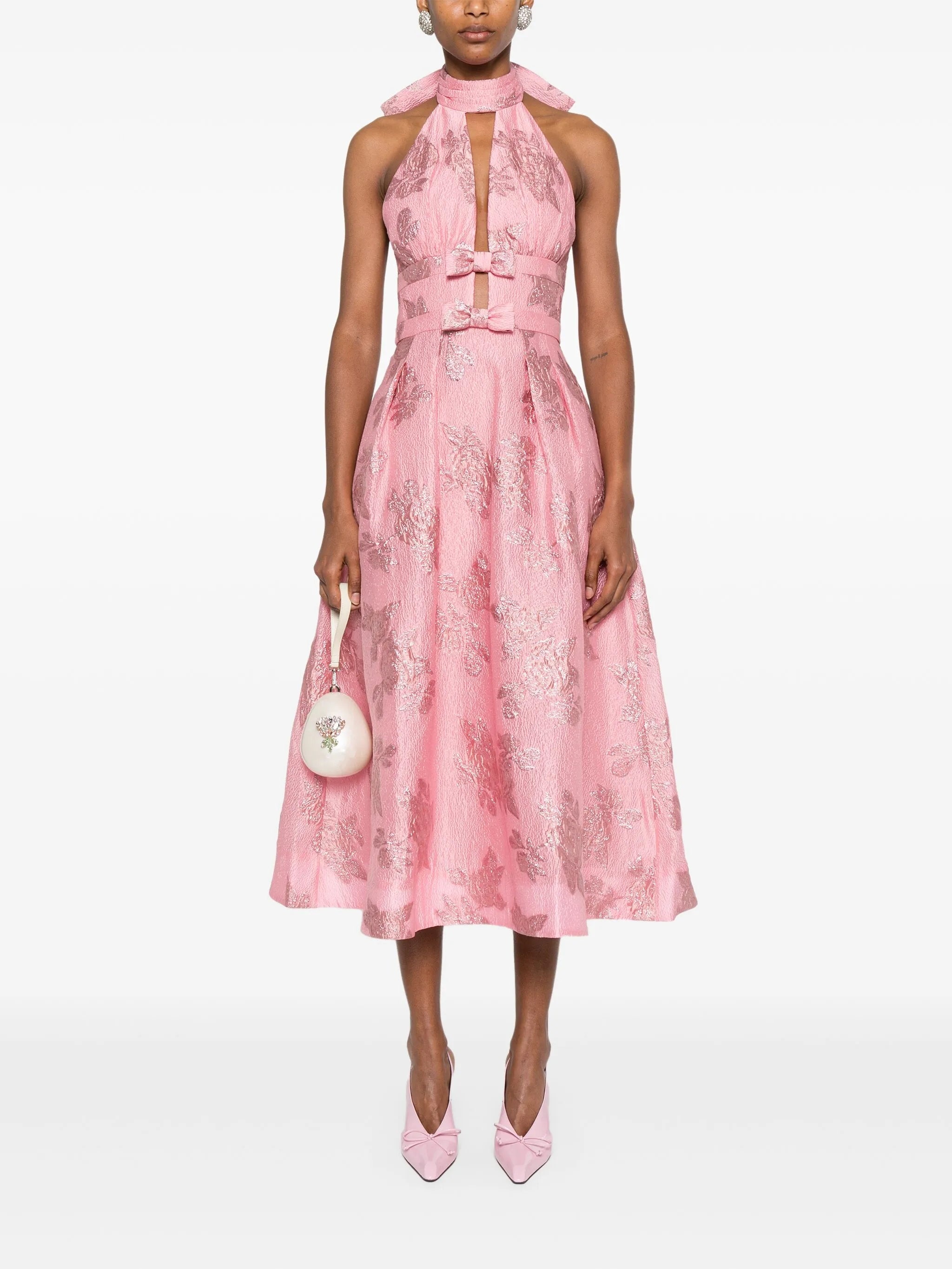 Floral-embroidered Dress - 3