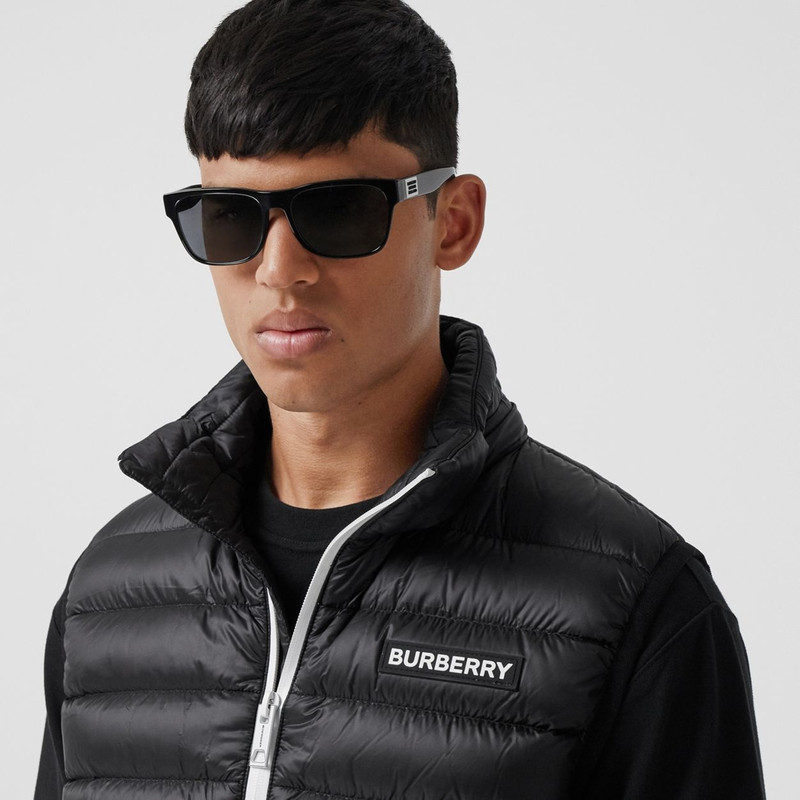 Detachable Hood Logo Appliqué Puffer Gilet 3