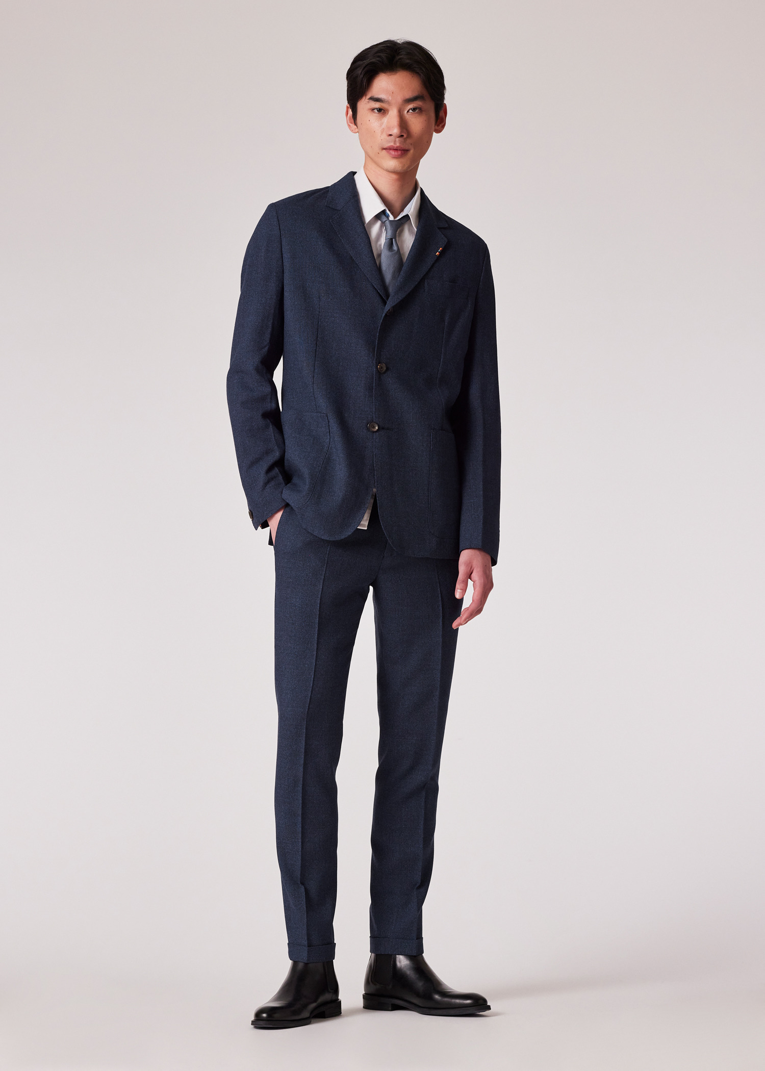 Two-Ply Hopsack Three-Button Blazer - 7
