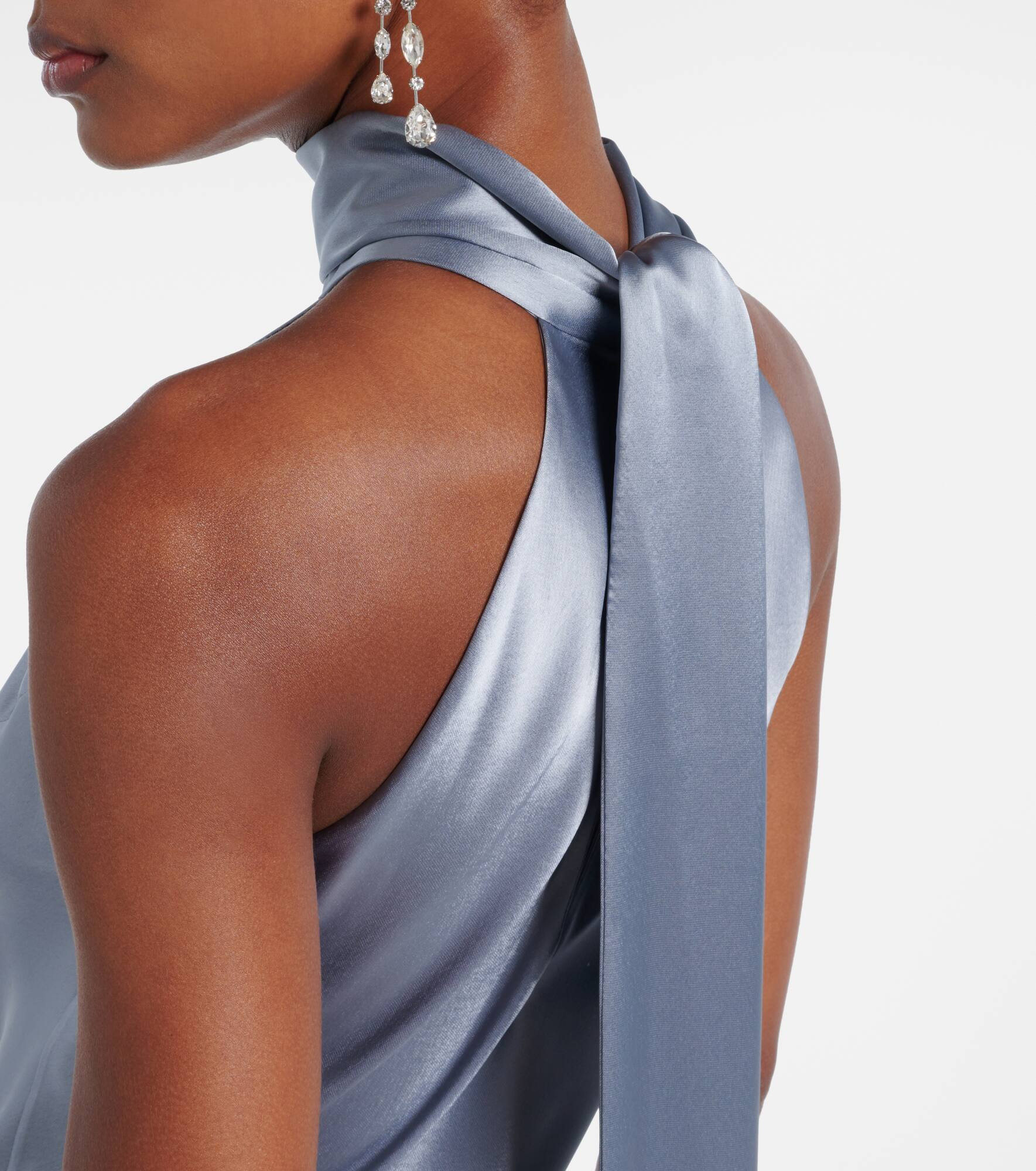 Sienna halterneck satin gown - 6