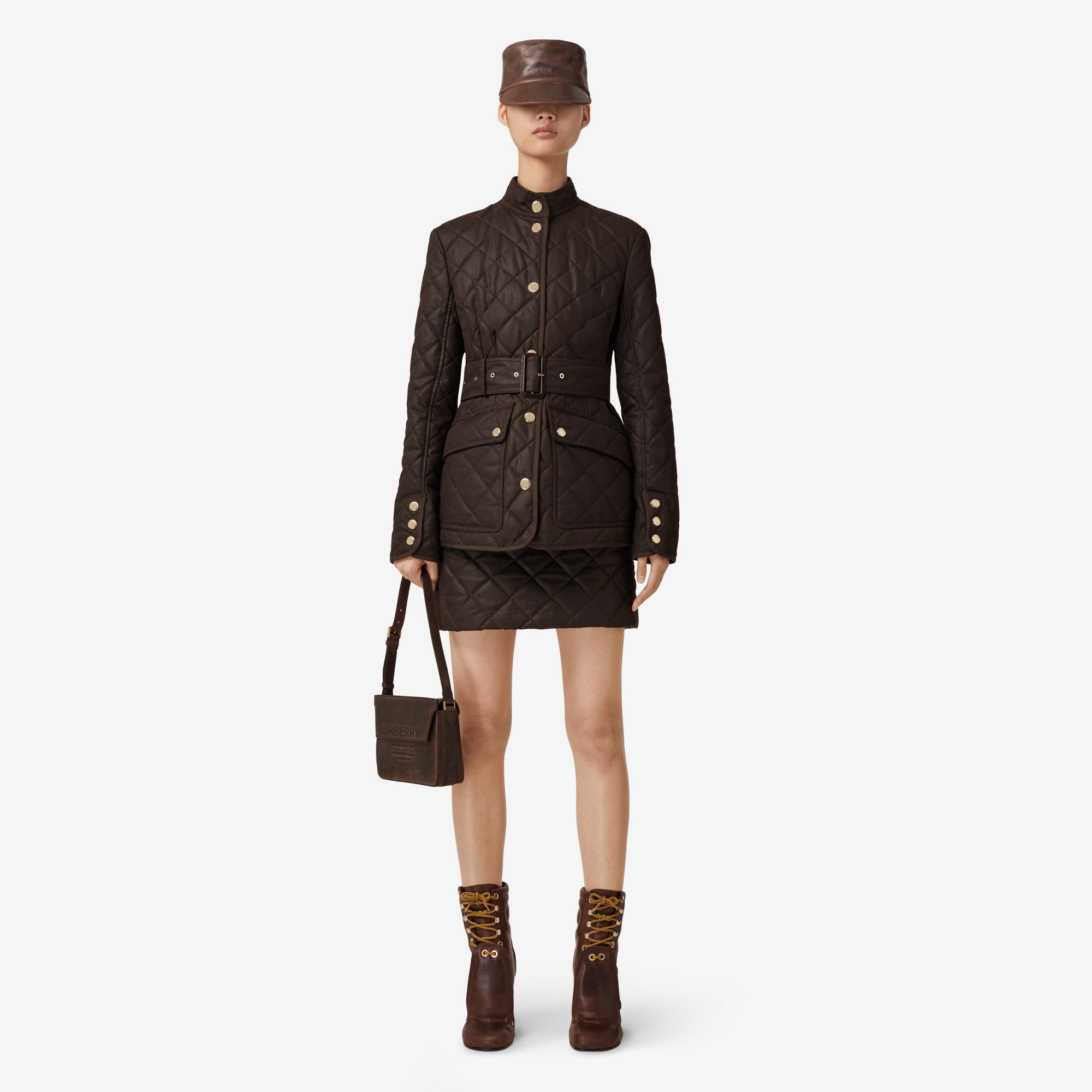 Diamond Quilted Waxed Cotton Jacket - 2