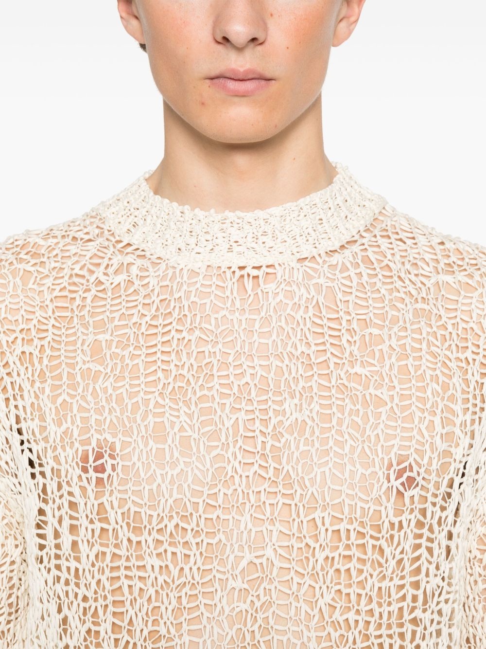 open-knit sweater - 5