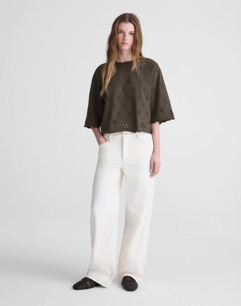 The Embroidered Boxy Crop Tee in Allday Jersey 3