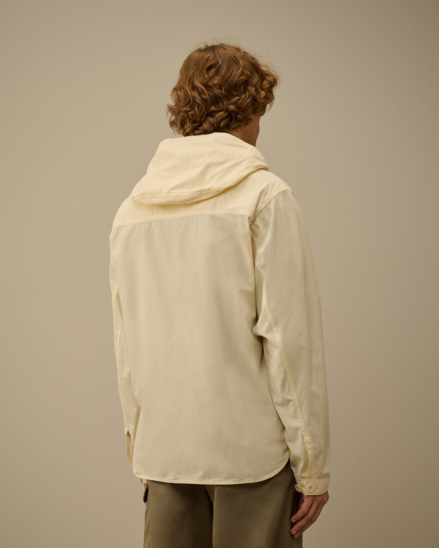 Organic Gabardine Hooded Zipped Overshirt - 4
