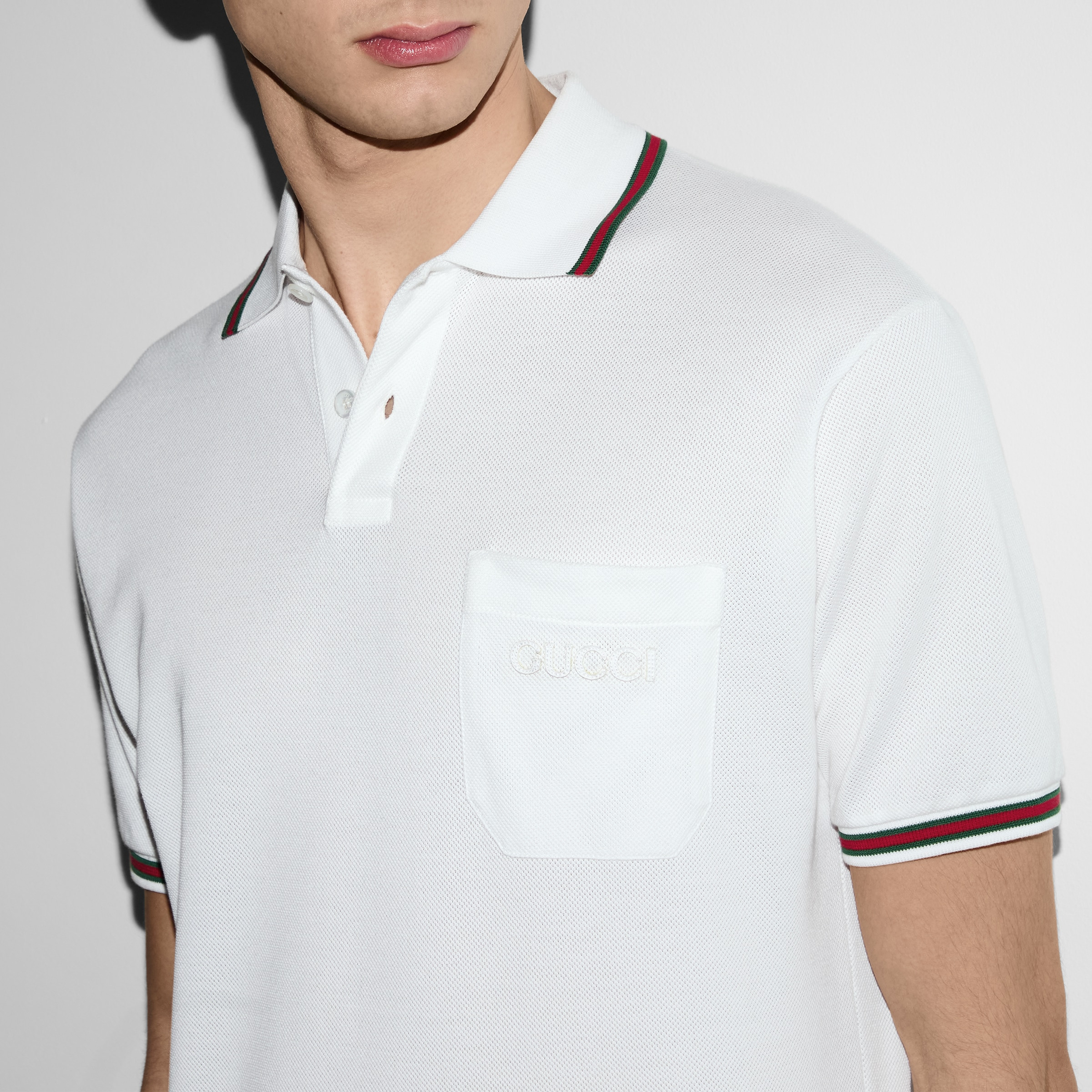Cotton polo shirt with embroidery - 5